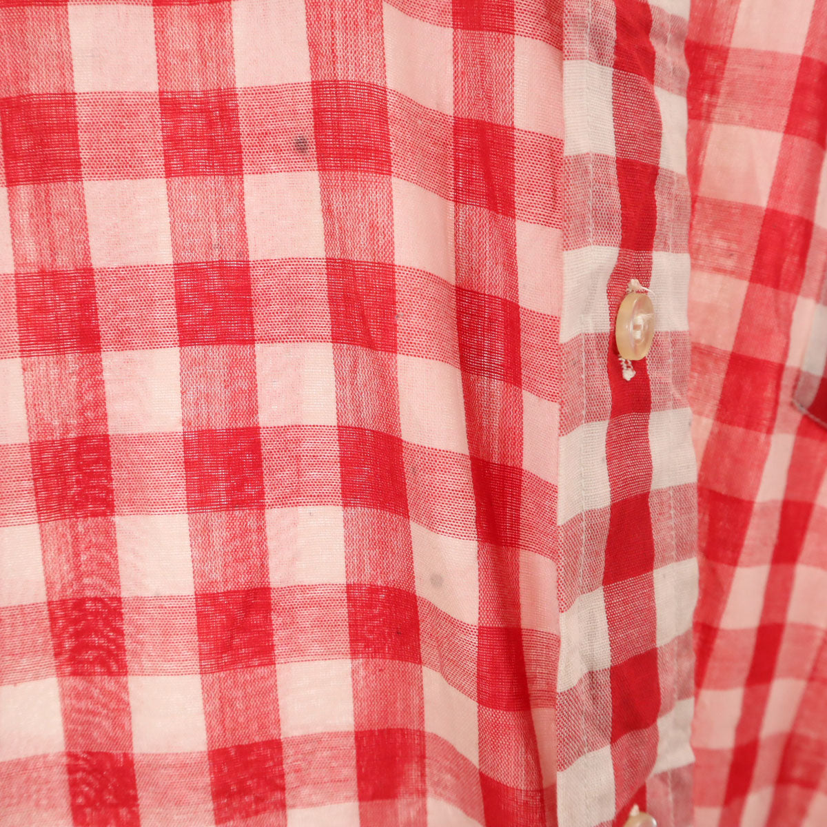 CUSTOM CREATED CASUALS 50s 60s ヴィンテージ ギンガムチェック 長袖 ボタンダウンシャツ M レッド メンズ