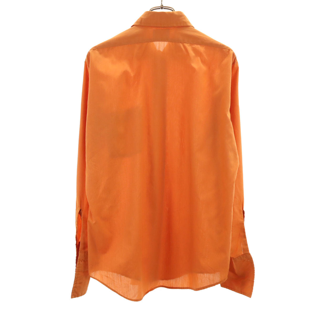 Hampshire House by VAN HEUSEN ハンプシャーハウス バイ ヴァンヒューゼン 70s ヴィンテージ 長袖 ダブルカフス シャツ 33 オレンジ メンズ