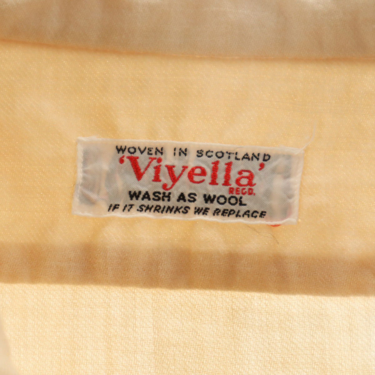 Viyella 50s 60s スコットランド製 ヴィンテージ 長袖 シャツ ペールオレンジ メンズ