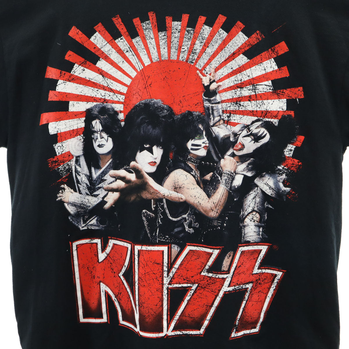 GILDAN ギルダン 2013年 日本ツアー キッス 半袖 Tシャツ L ブラック ハードロックバンド KISS メンズ