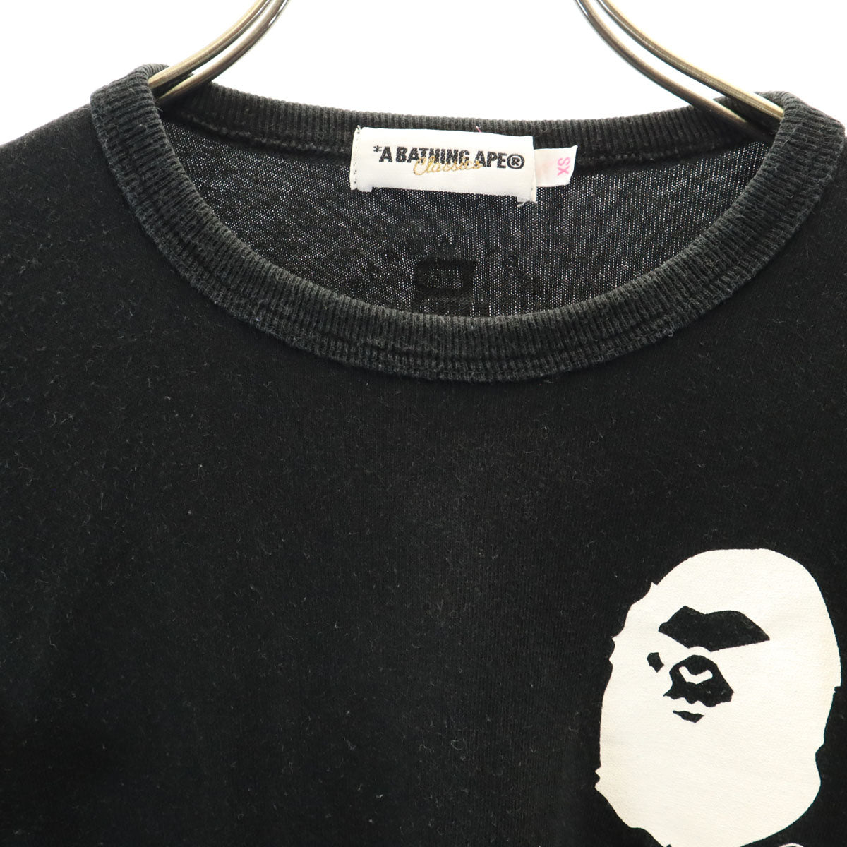 A BATHING APE アベイシングエイプ 日本製 半袖 Tシャツ XS ブラック レディース
