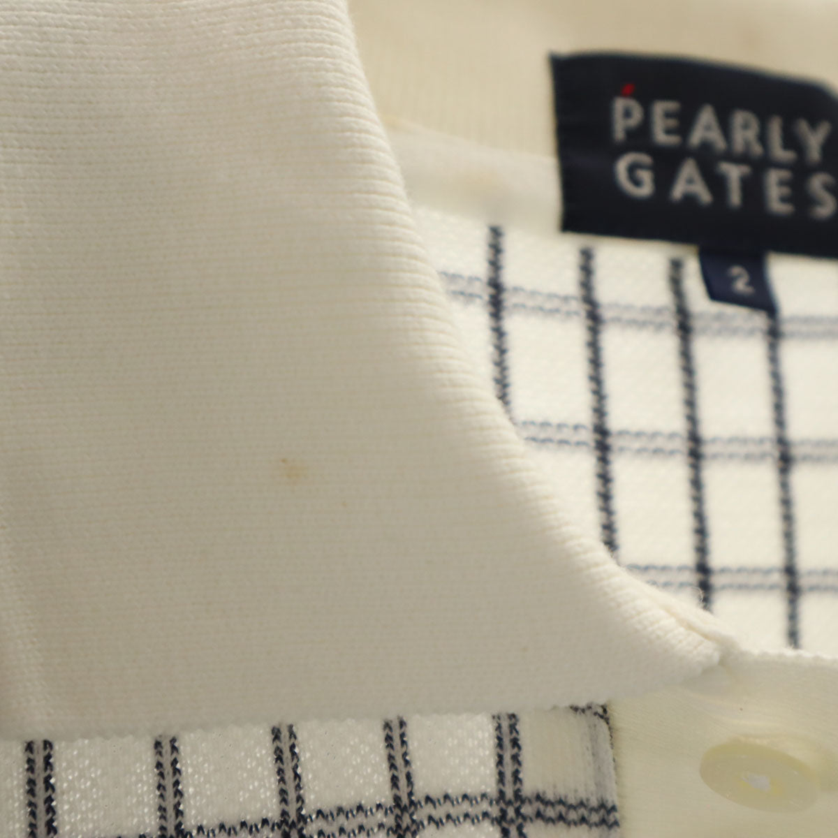 PEARLY GATES パーリーゲイツ 日本製 ゴルフ 半袖 ポロシャツ 2 ホワイト系 メンズ