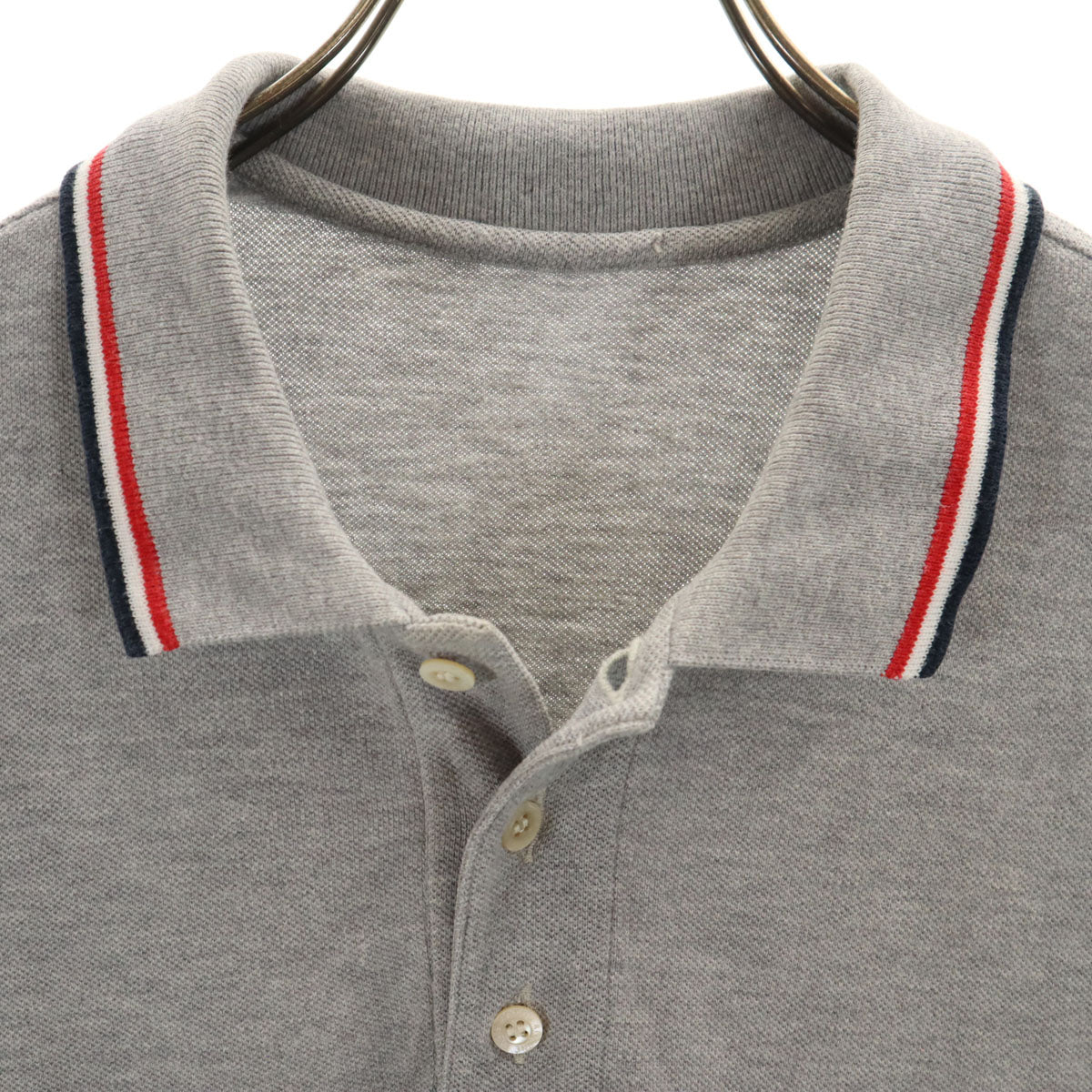 MAISON KITSUNE メゾンキツネ イタリア製 半袖 ポロシャツ M グレー メンズ