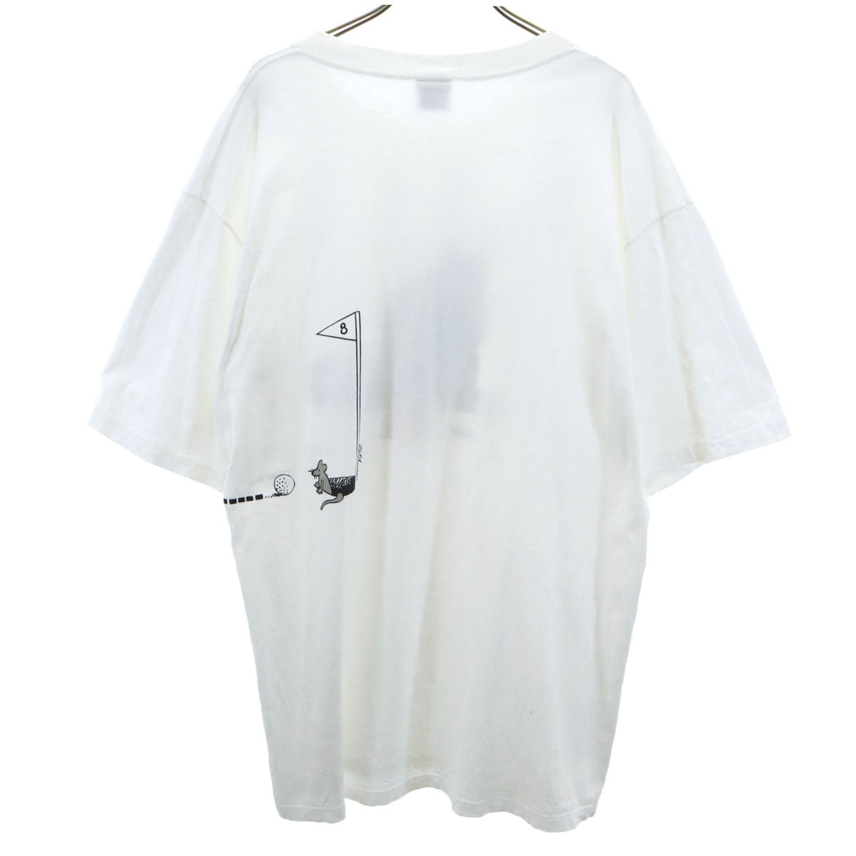 Crazy Shirt クレイジーシャツ 90s USA製 オールド 猫 半袖 Tシャツ XL ホワイト系 メンズ