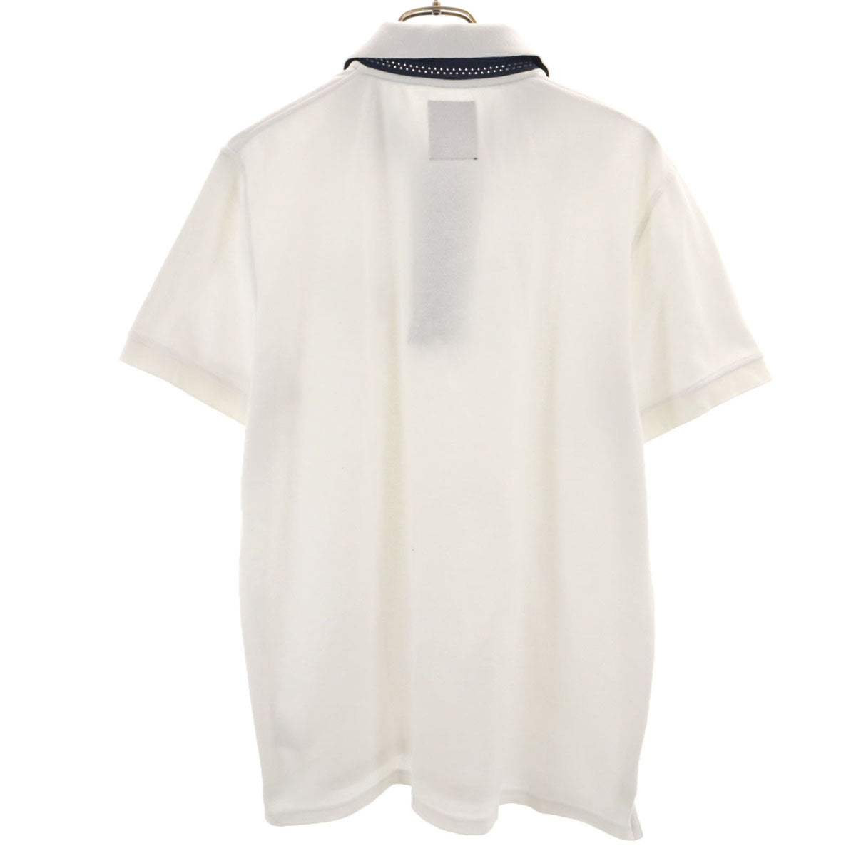 MARK&LONA マークアンドロナ 日本製 ゴルフ 半袖 ポロシャツ XL 白 鹿の子地 メンズ