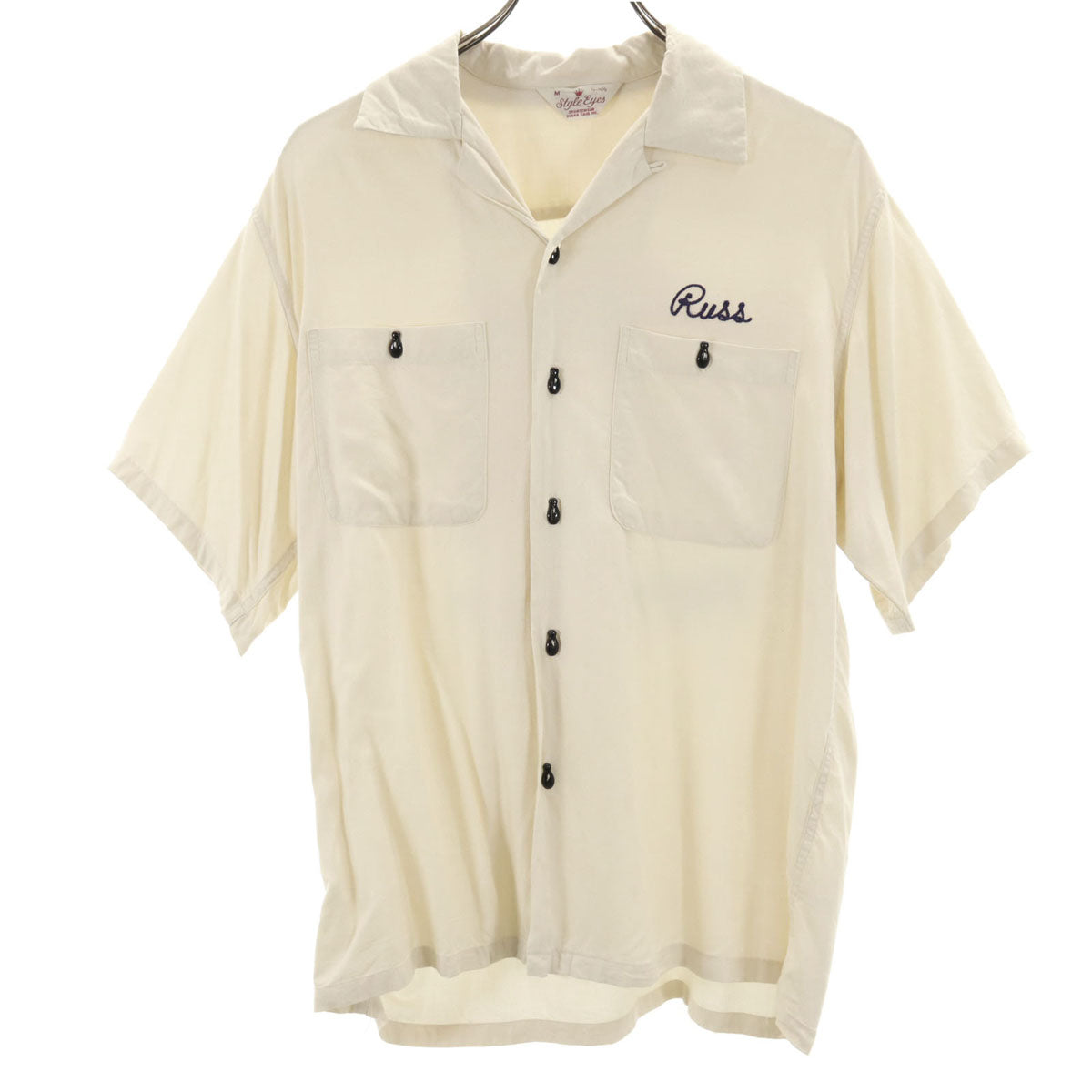 styleeyes スタイルアイズ 東洋エンタープライズ 半袖 ボウリングシャツ 15-151/2 ベージュ メンズ