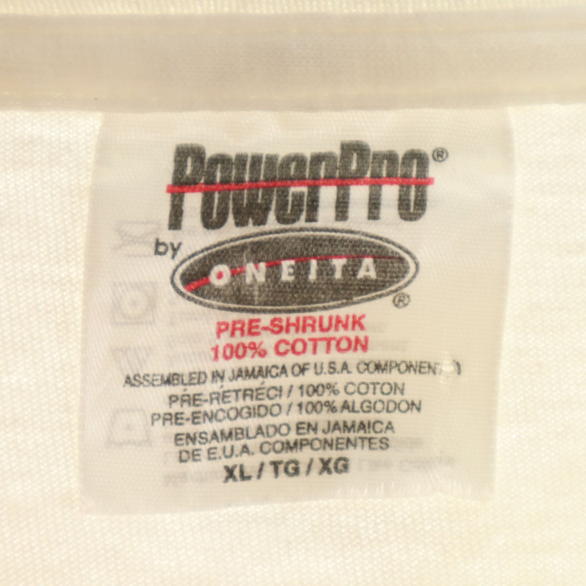 POWER PRO by ONEITA パワープロバイオニータ 90s オールド 半袖 Tシャツ XL 白 シングルステッチ メンズ
