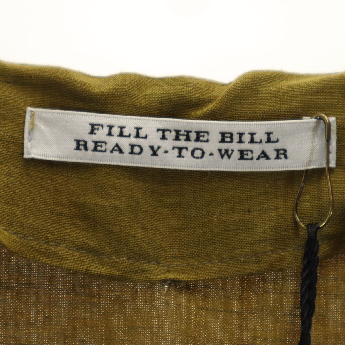 未使用 FILL THE BILL フィルザビル 日本製 リネンブレンド ベスト F オリーブ レディース