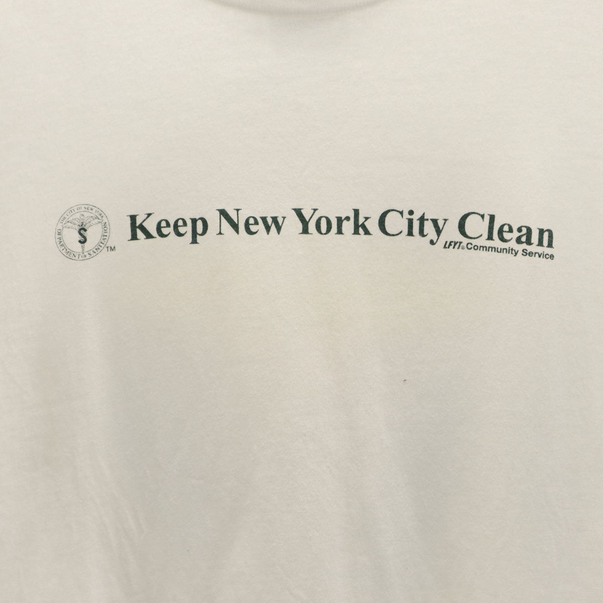 LFYT エルエフワイティー バックプリント 半袖 Tシャツ L 白 NYC ニューヨーク市衛生局 メンズ