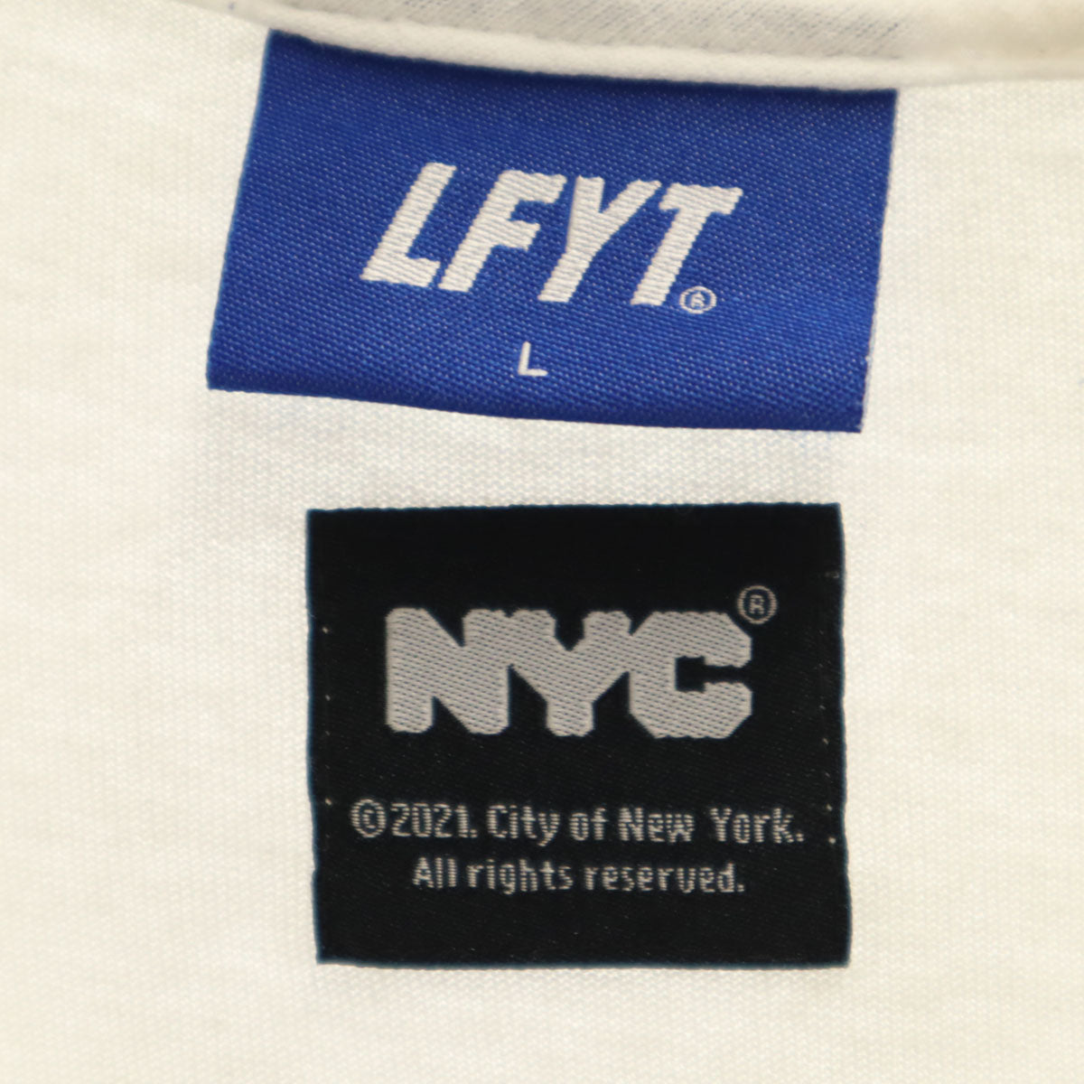 LFYT エルエフワイティー バックプリント 半袖 Tシャツ L 白 NYC ニューヨーク市衛生局 メンズ