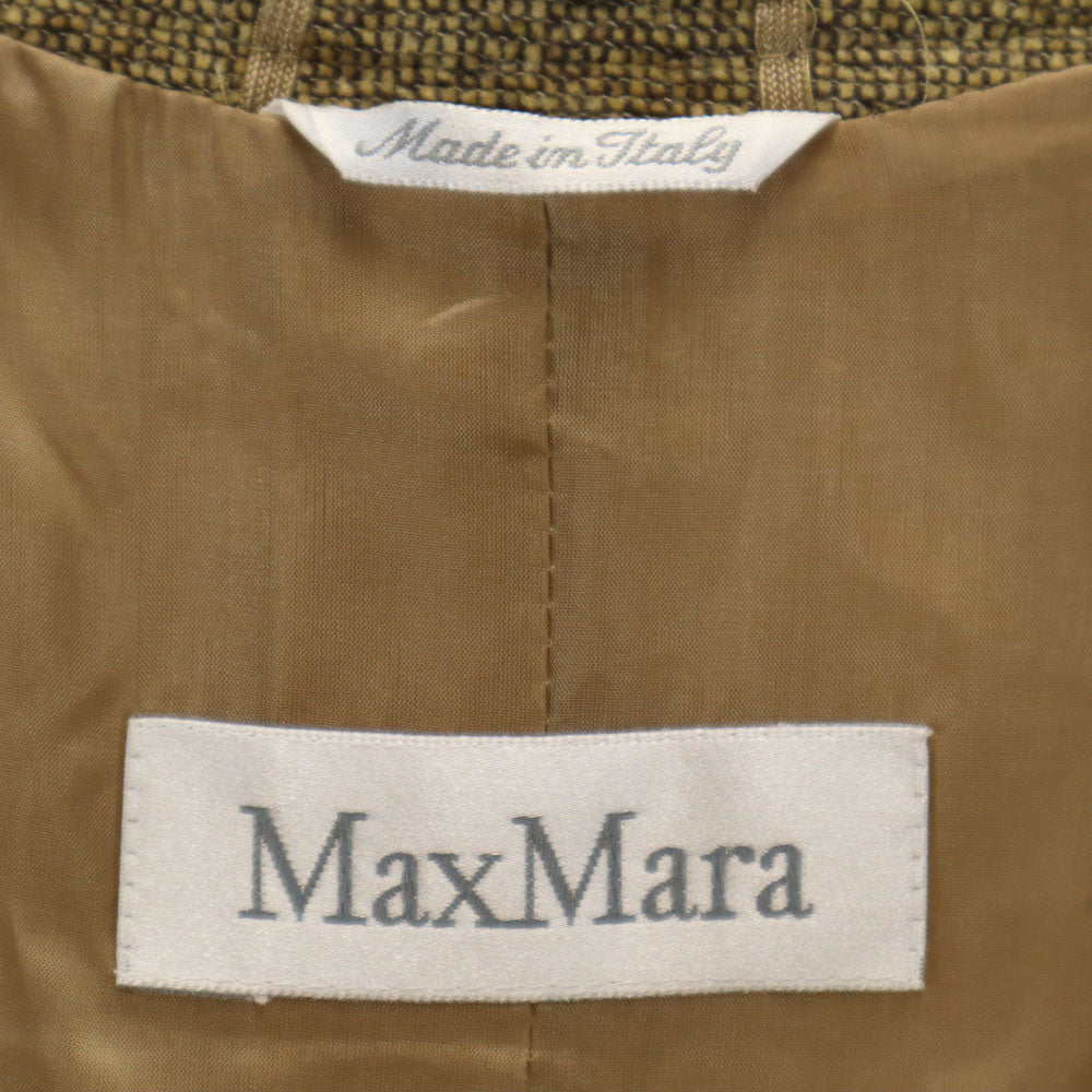 MAX MARA マックスマーラ イタリア製 タオル地 テーラードジャケット 40 ゴールド レディース