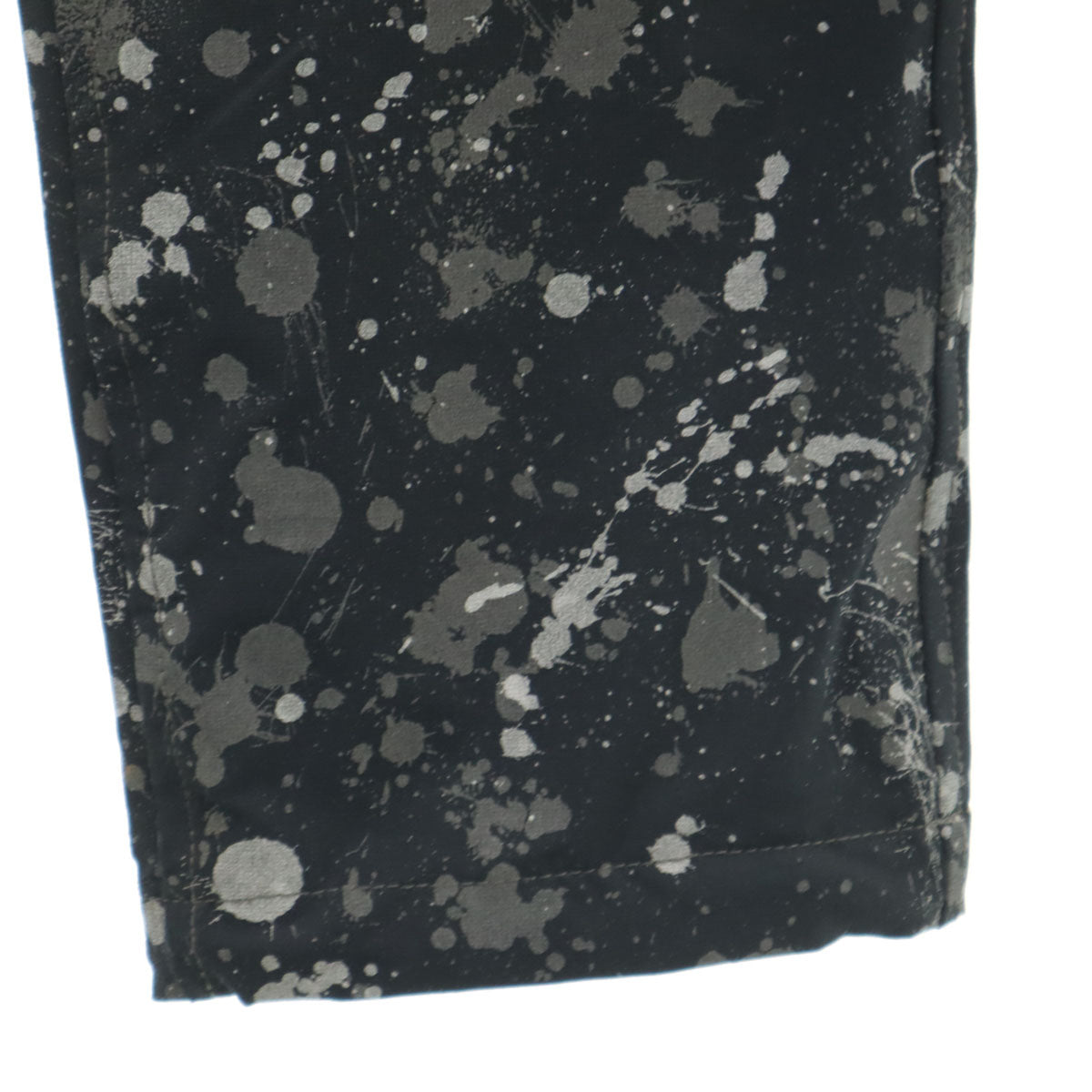 and wander アンドワンダー 日本製 ペイント柄 長袖 ドライストレッチ シャツ 上下 セットアップ 3 ブラック メンズ