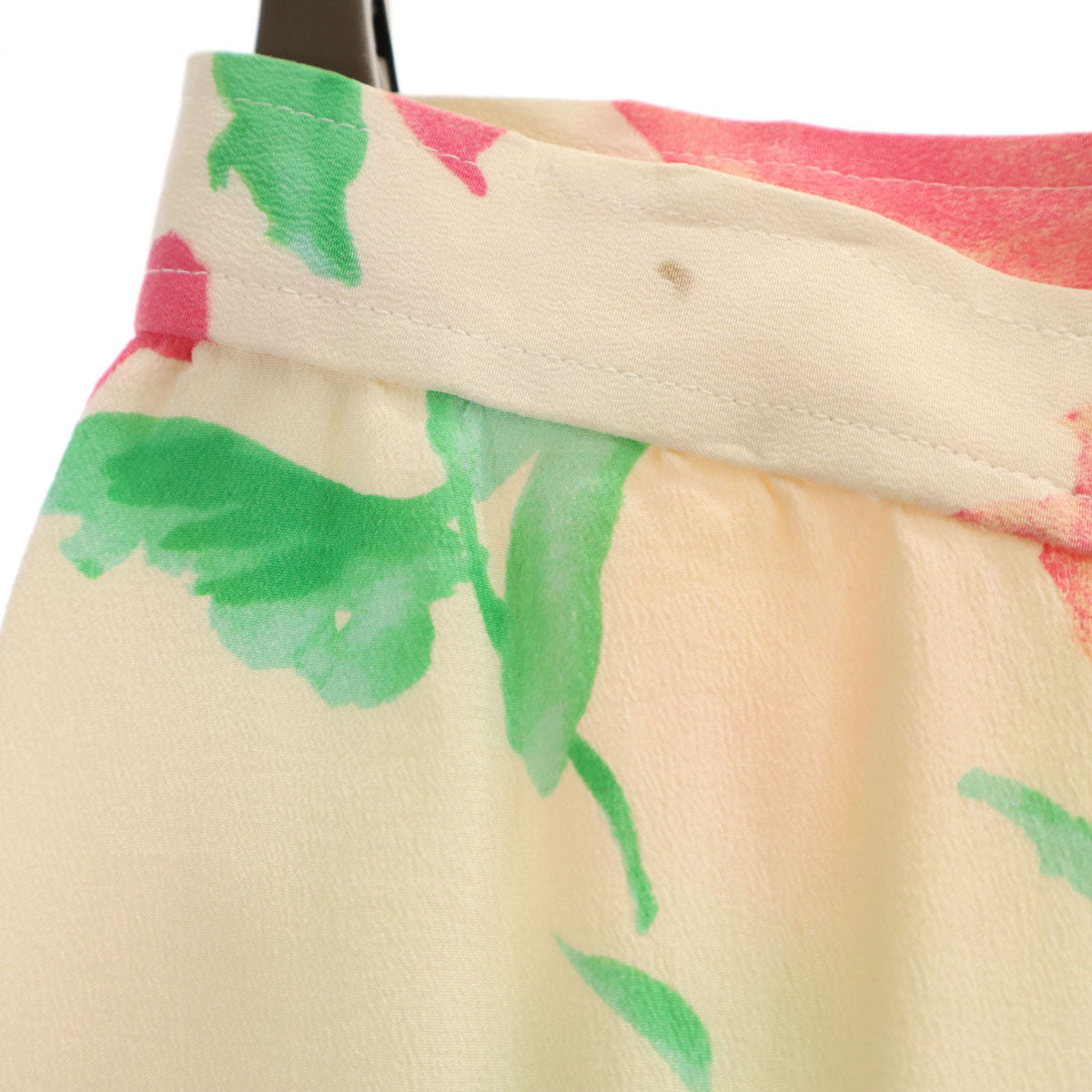 emanuel ungaro ウンガロ シルク 花柄 ノーカラージャケット 上下 セットアップ 9 アイボリー レディース