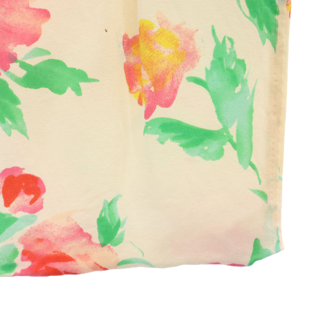 emanuel ungaro ウンガロ シルク 花柄 ノーカラージャケット 上下 セットアップ 9 アイボリー レディース