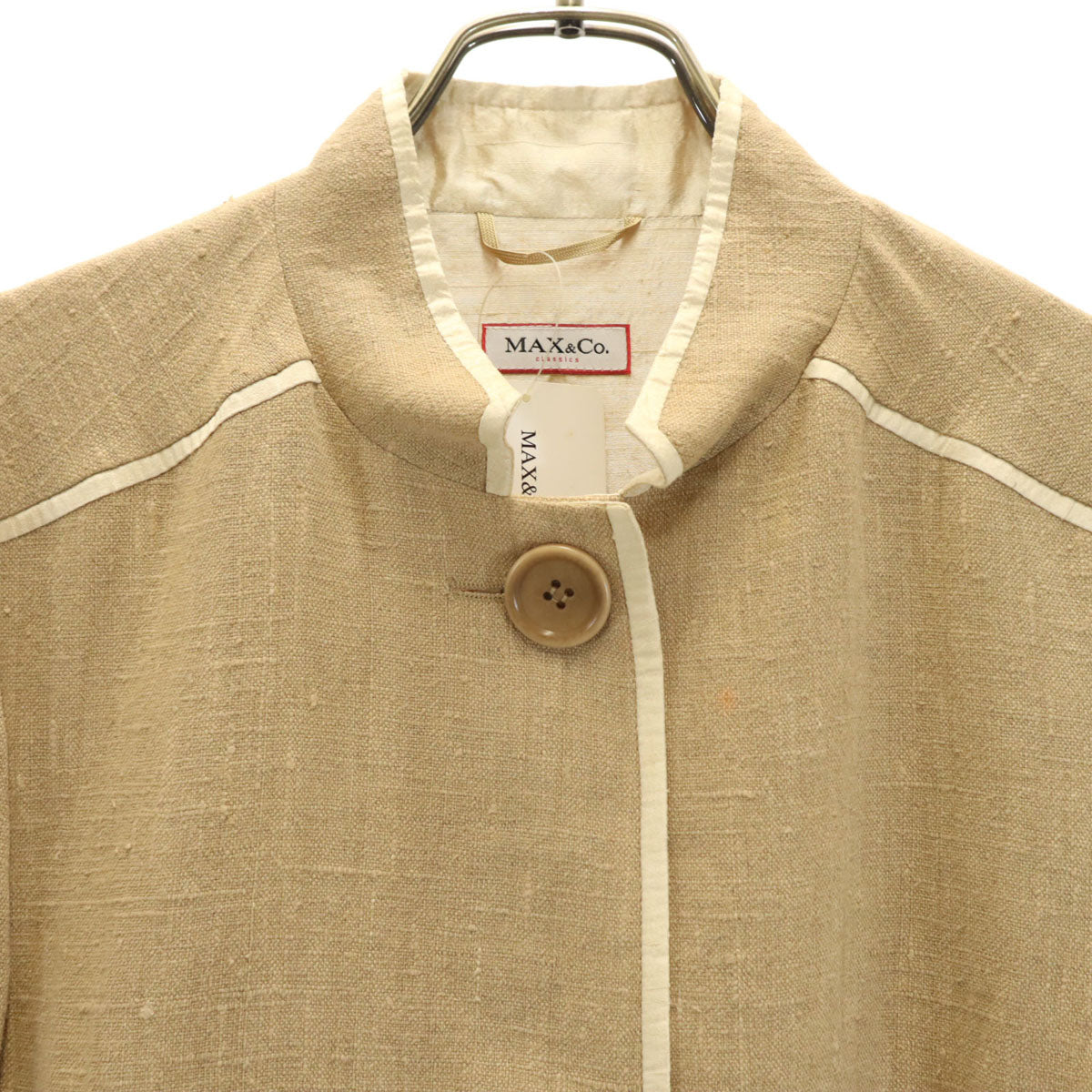 MAX&CO マックスアンドコー 未使用 リネン ジャケット 上下 セットアップ 42/44 ベージュ レディース