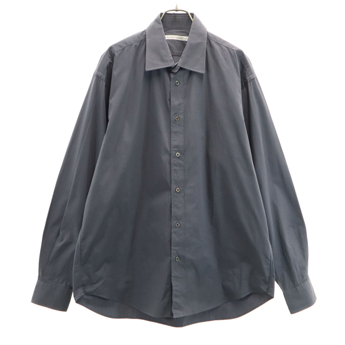 JOHN LAWRENCE SULLIVAN ジョンローレンスサリバン 日本製 長袖 コットンシャツ M チャコールグレー メンズ