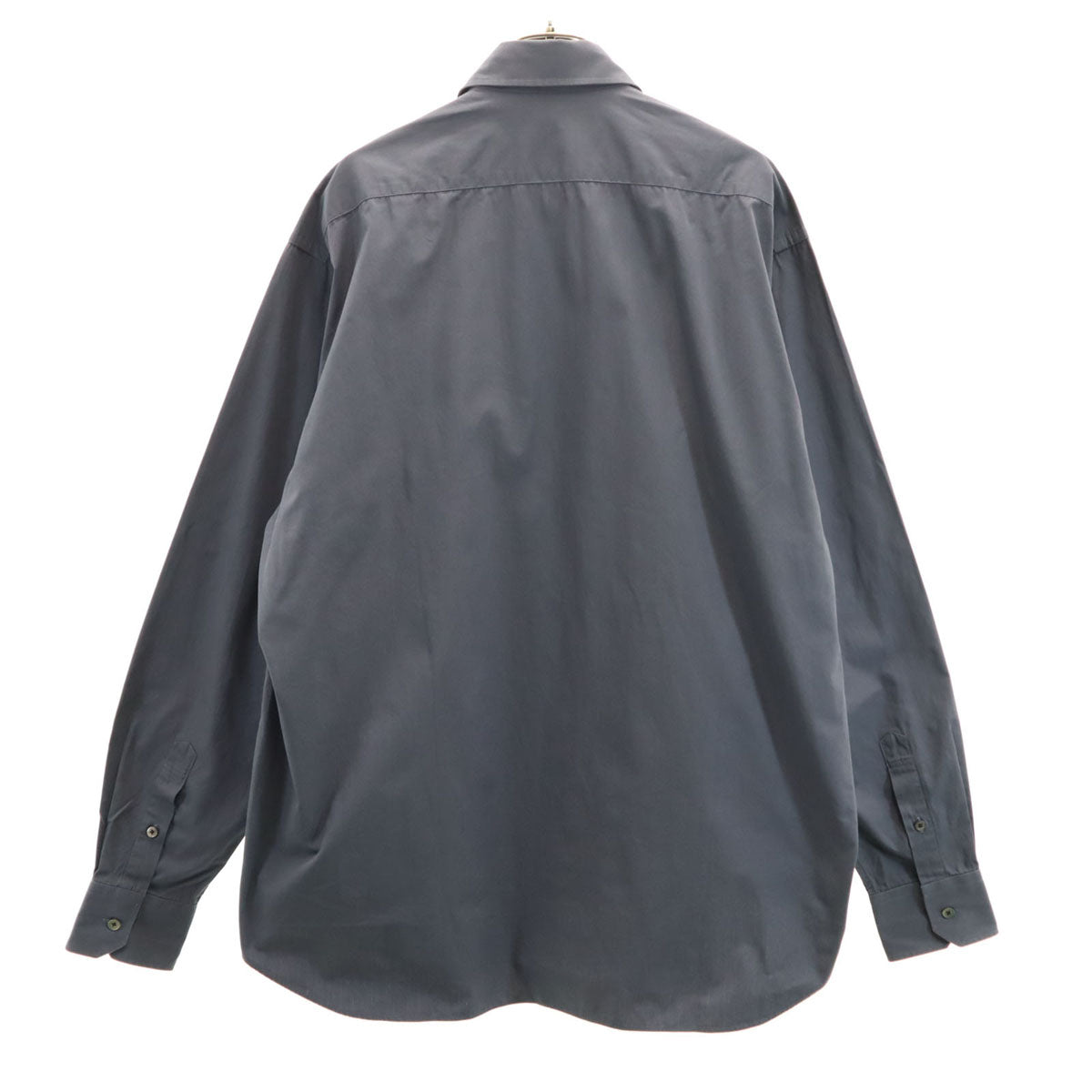 JOHN LAWRENCE SULLIVAN ジョンローレンスサリバン 日本製 長袖 コットンシャツ M チャコールグレー メンズ