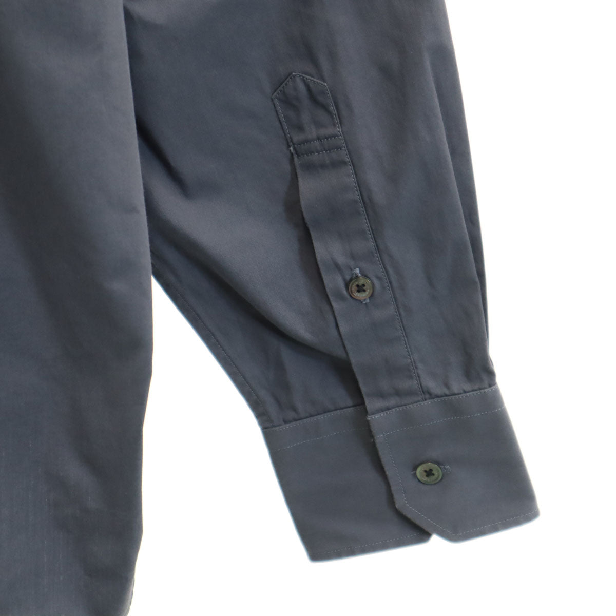 JOHN LAWRENCE SULLIVAN ジョンローレンスサリバン 日本製 長袖 コットンシャツ M チャコールグレー メンズ