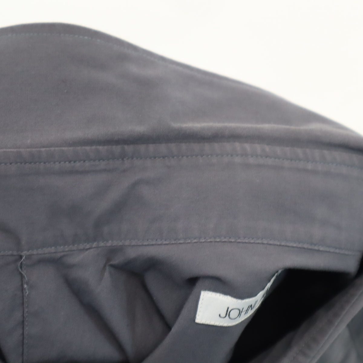 JOHN LAWRENCE SULLIVAN ジョンローレンスサリバン 日本製 長袖 コットンシャツ M チャコールグレー メンズ