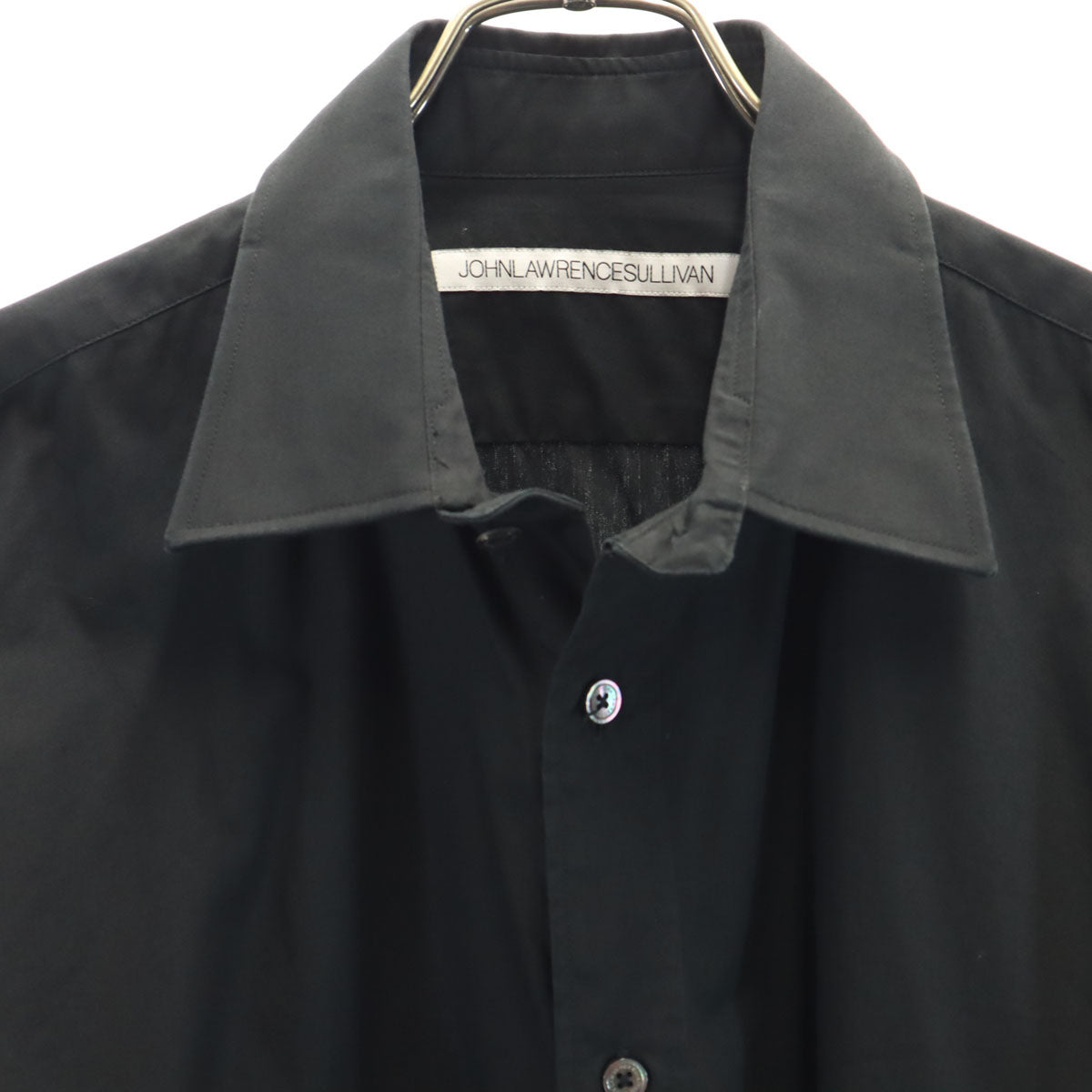 JOHN LAWRENCE SULLIVAN ジョンローレンスサリバン 日本製 長袖 コットンシャツ M ブラック メンズ
