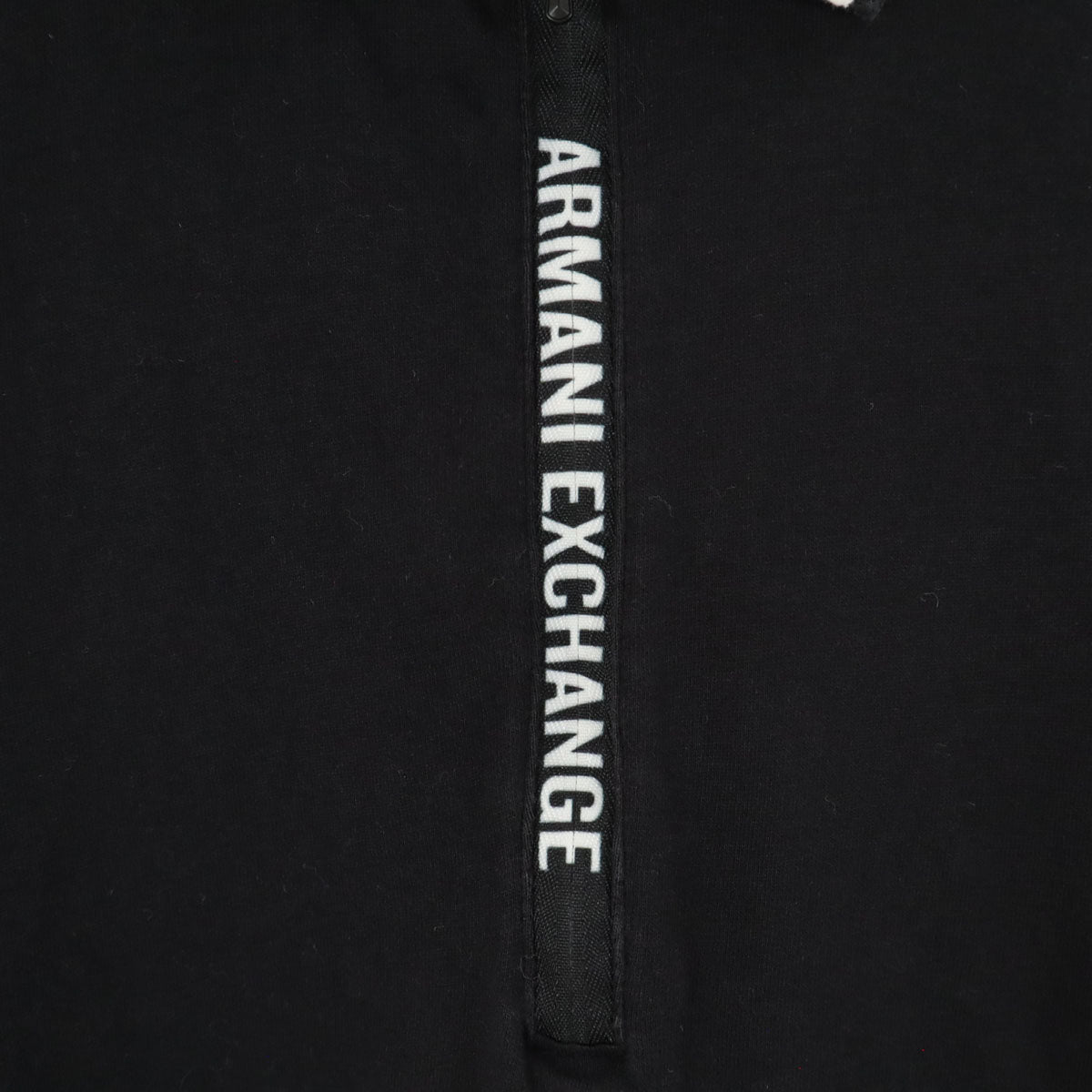 ARMANI EXCHANGE アルマーニエクスチェンジ 半袖 ハーフジップ シャツ L ブラック系 メンズ