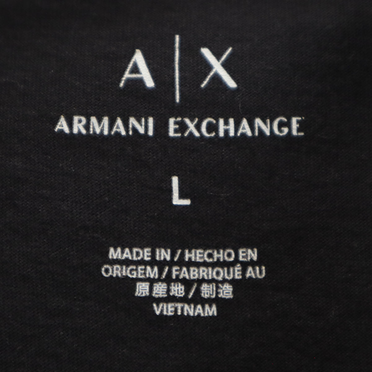 ARMANI EXCHANGE アルマーニエクスチェンジ 半袖 ハーフジップ シャツ L ブラック系 メンズ