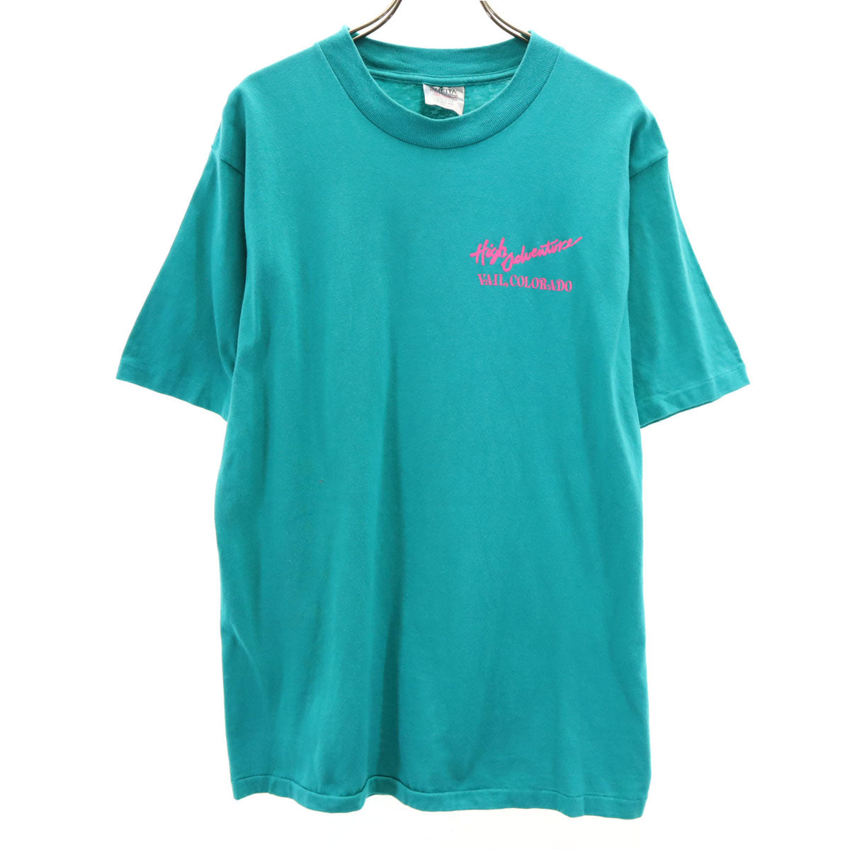 ONEITA オニータ 90s USA製 オールド 半袖 Tシャツ L ターコイズ シングルステッチ メンズ