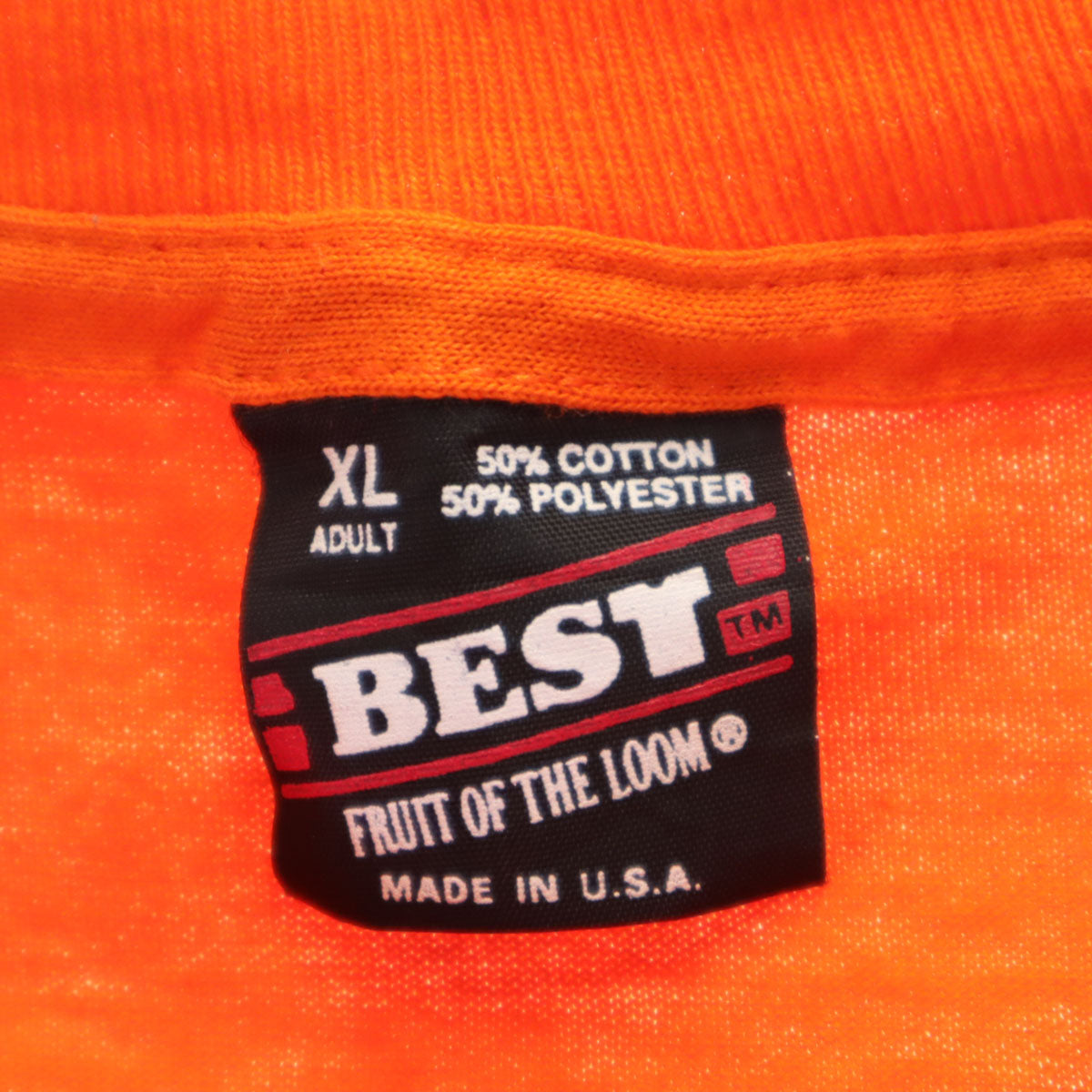 FRUIT OF THE LOOM BEST フルーツオブザルーム ベスト 90s USA製 オールド 半袖 Tシャツ XL オレンジ シングルステッチ メンズ