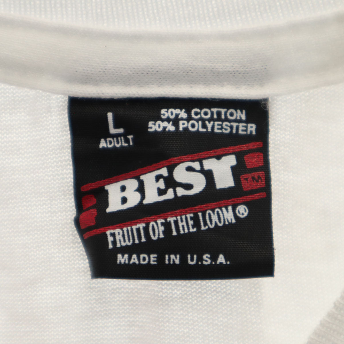 FRUIT OF THE LOOM BEST フルーツオブザルーム ベスト 90s USA製 オールド 半袖 Tシャツ L ホワイト シングルステッチ メンズ