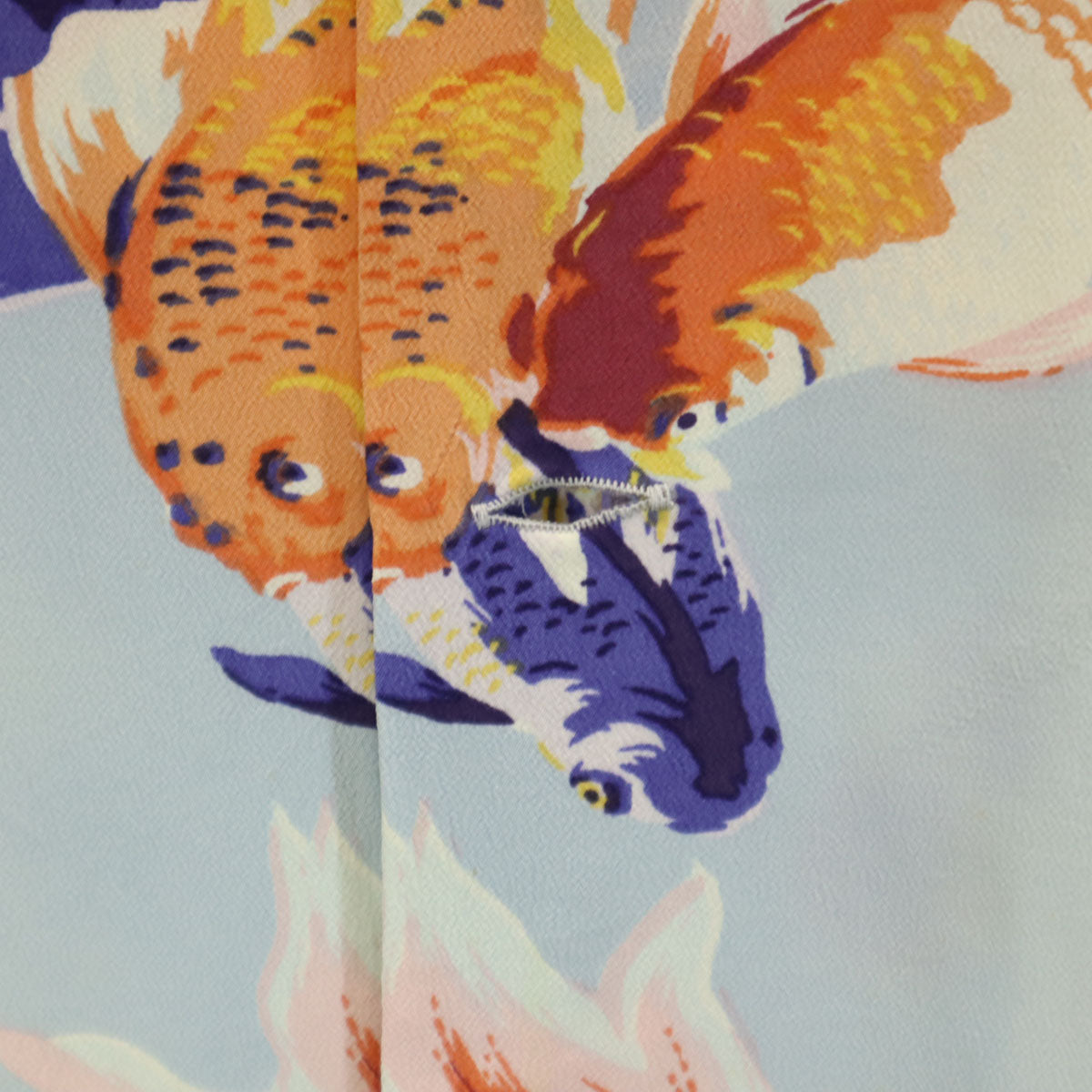 SUN SURF サンサーフ 日本製 GOLD FISH 金魚柄 半袖 アロハシャツ XL 水色 東洋エンタープライズ SS38027 メンズ