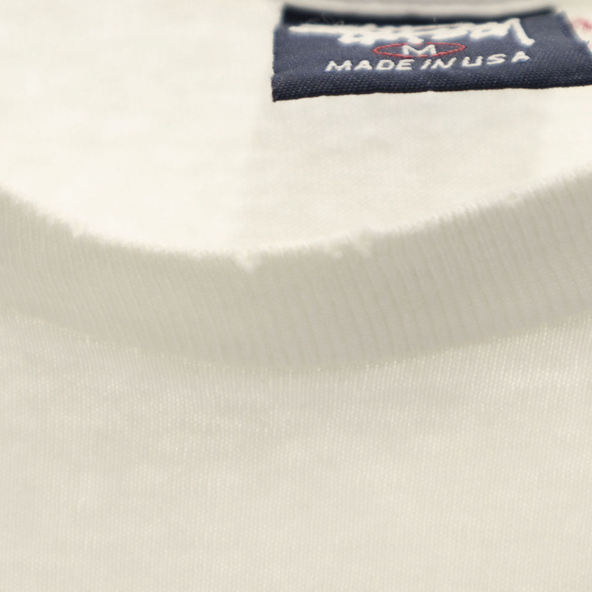 STUSSY ステューシー 90s USA製 オールド 紺タグ フランス空軍 戦闘機 D.520 半袖 Tシャツ M ホワイト シングルステッチ メンズ