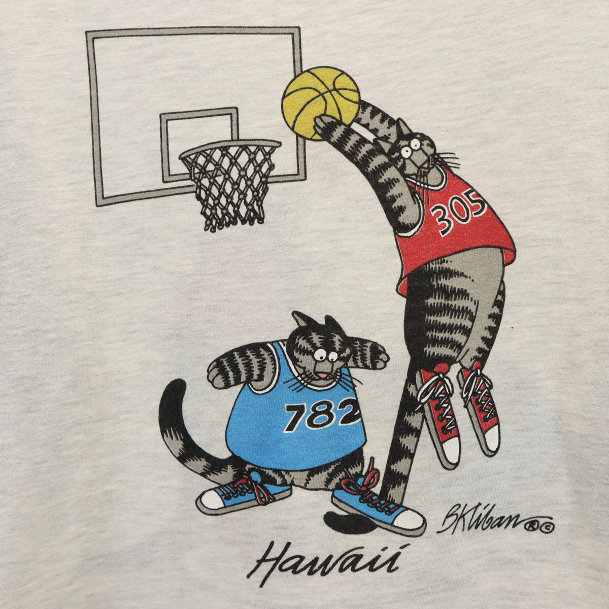 Crazy Shirt クレイジーシャツ 90s USA製 オールド キャット プリント 半袖 Tシャツ M グレー レディース