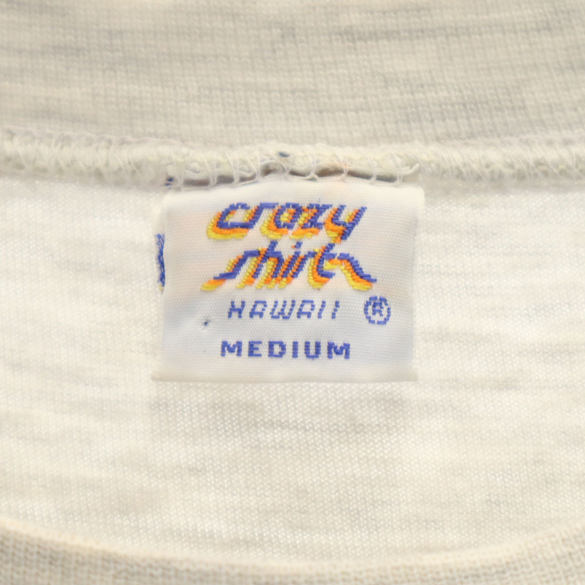 Crazy Shirt クレイジーシャツ 90s USA製 オールド キャット プリント 半袖 Tシャツ M グレー レディース