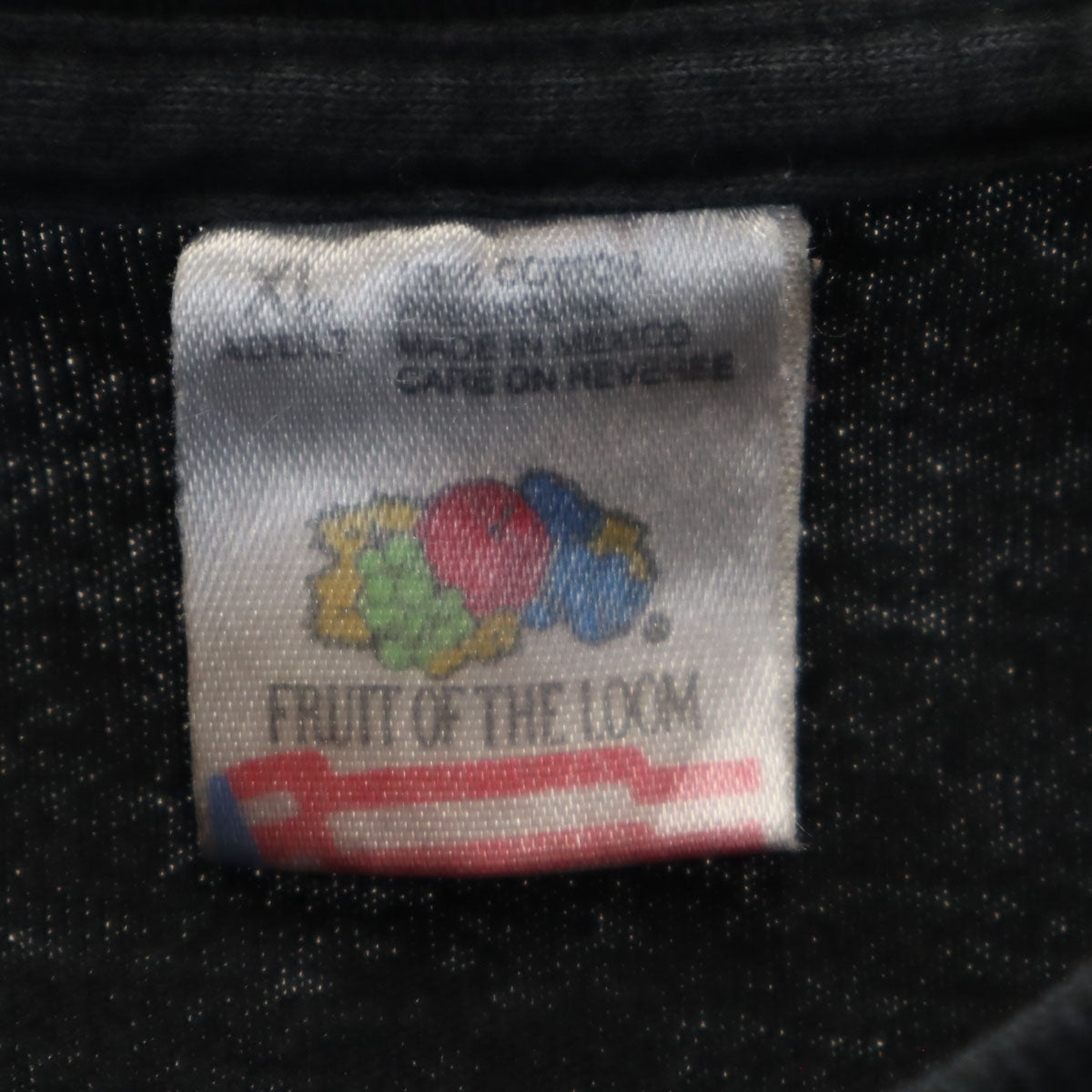 FRUIT OF THE LOOM フルーツオブザルーム 90s オールド 半袖 Tシャツ XL ブラック シングルステッチ メンズ