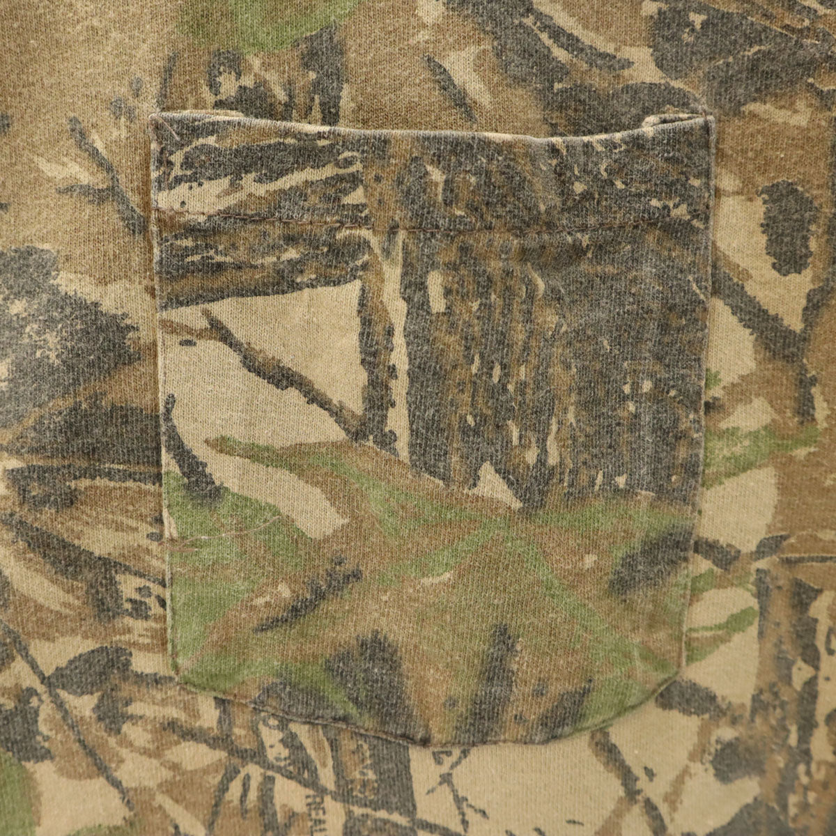 Duxbak ダックスバック 90s USA製 オールド 総柄 半袖 Tシャツ XL ベージュ系 シングルステッチ ポケT メンズ