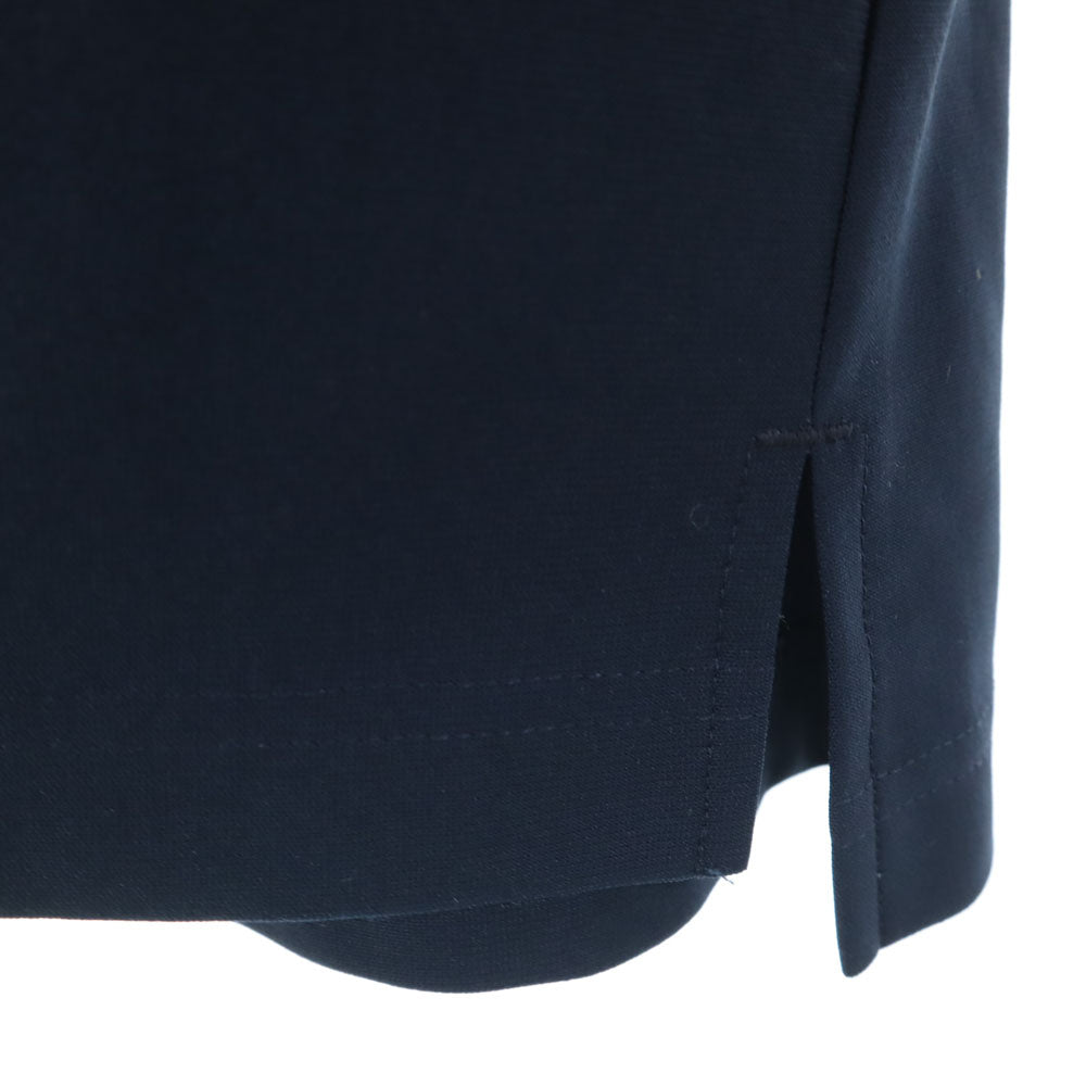 MONOCROM モノクローム バックロゴ 長袖 ボタンダウンシャツ ネイビー ストレッチ メンズ