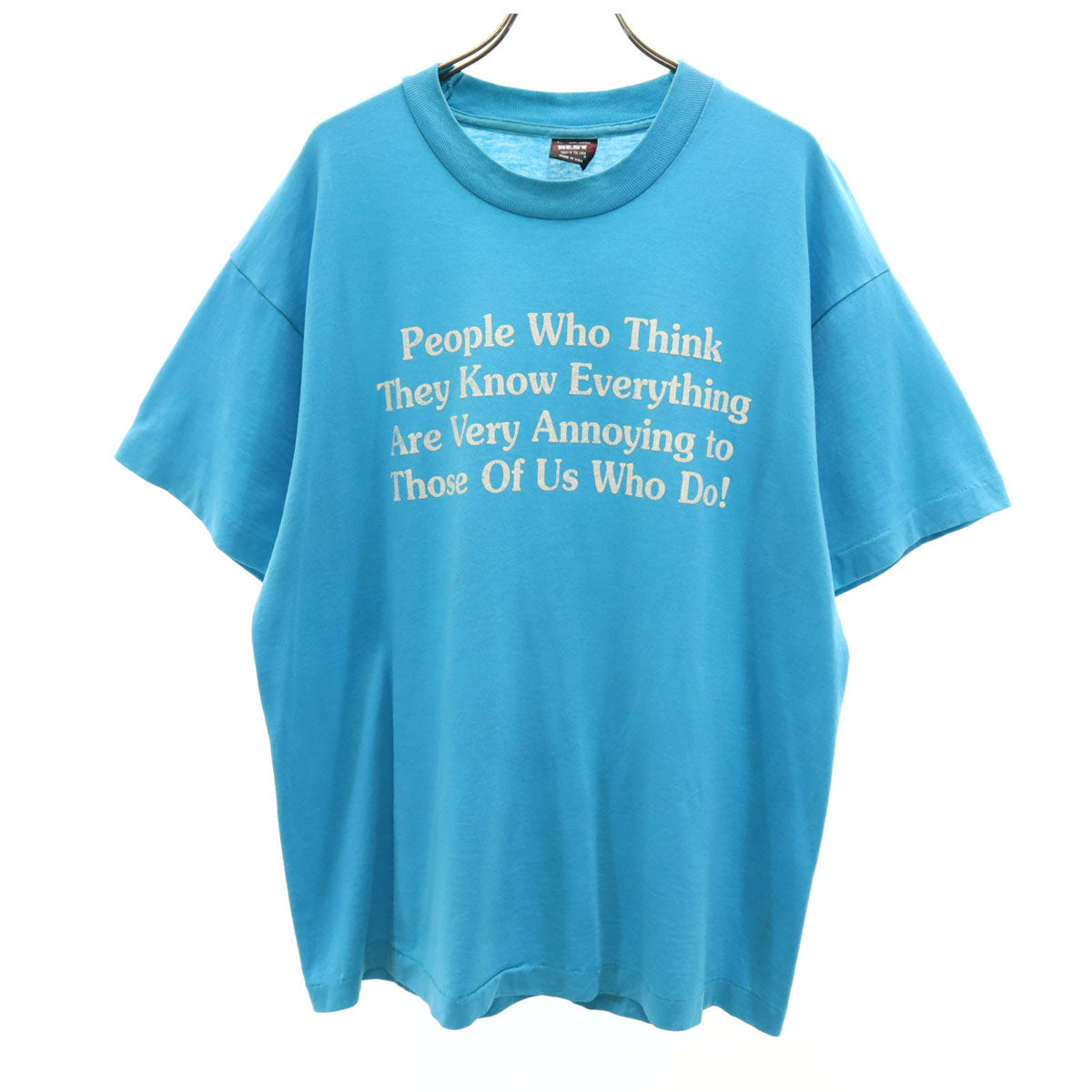 FRUIT OF THE LOOM フルーツオブザルーム 90s USA製 オールド 半袖 Tシャツ L ブルー系 BEST シングルステッチ メンズ