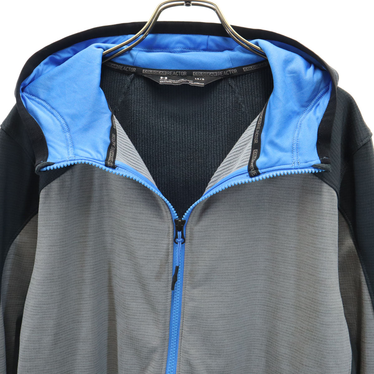 UNDER ARMOUR アンダーアーマー トレーニング 長袖 ジップパーカー 上下 セットアップ LG グレー系 裏フリース メンズ