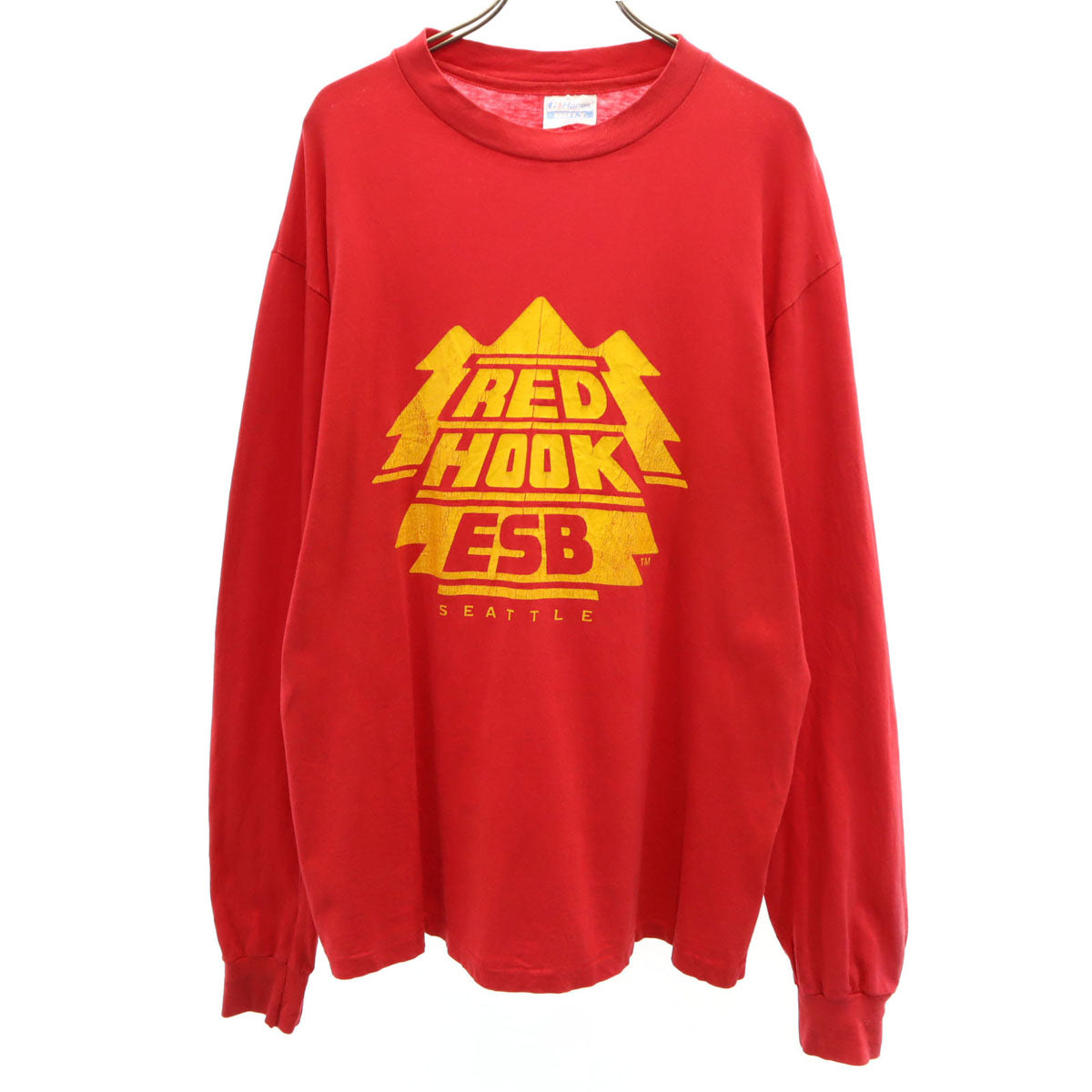 Hanes ヘインズ 90s USA製 オールド 長袖 Tシャツ L レッド メンズ