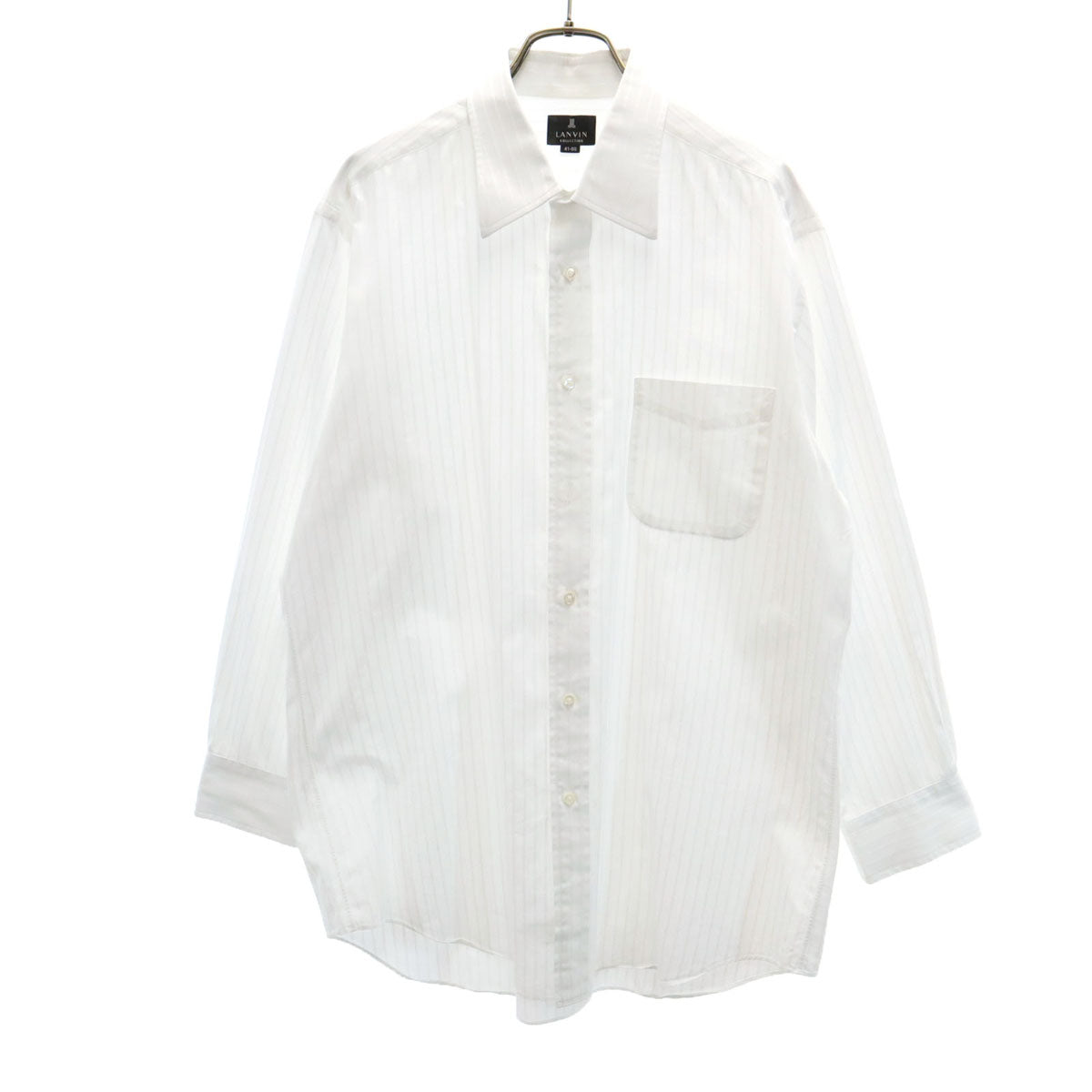 LANVIN LA COLLECTION ランバンコレクション 日本製 長袖 シャツ 41-80 ホワイト系 メンズ