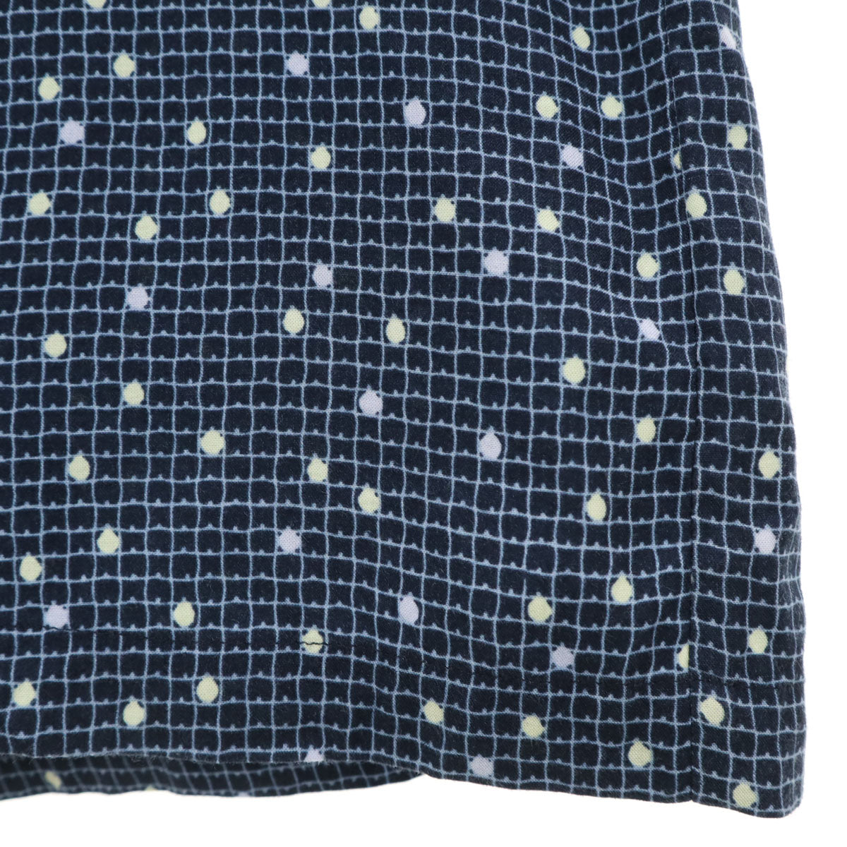 CHERESKIN シェレスキン 90s オールド 総柄 半袖 シャツ ネイビー メンズ