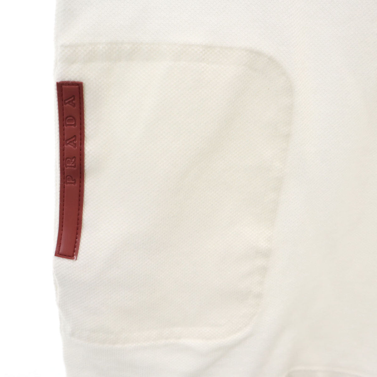 PRADA プラダ 半袖 ポロシャツ S ホワイト メンズ