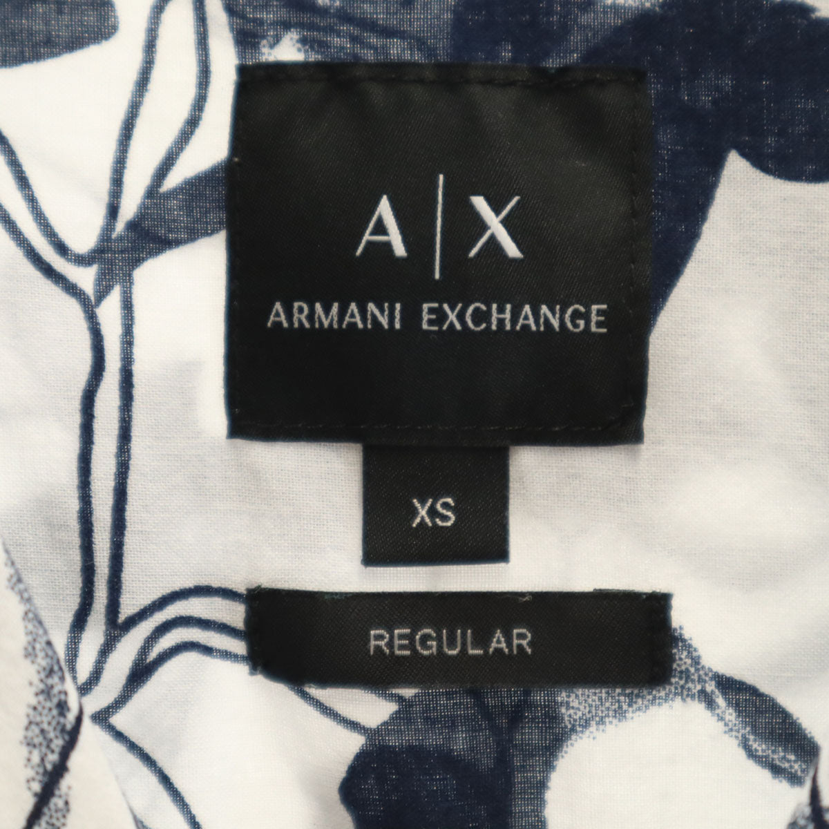 ARMANI EXCHANGE アルマーニエクスチェンジ 半袖 オープンカラーシャツ XS ホワイト系 メンズ