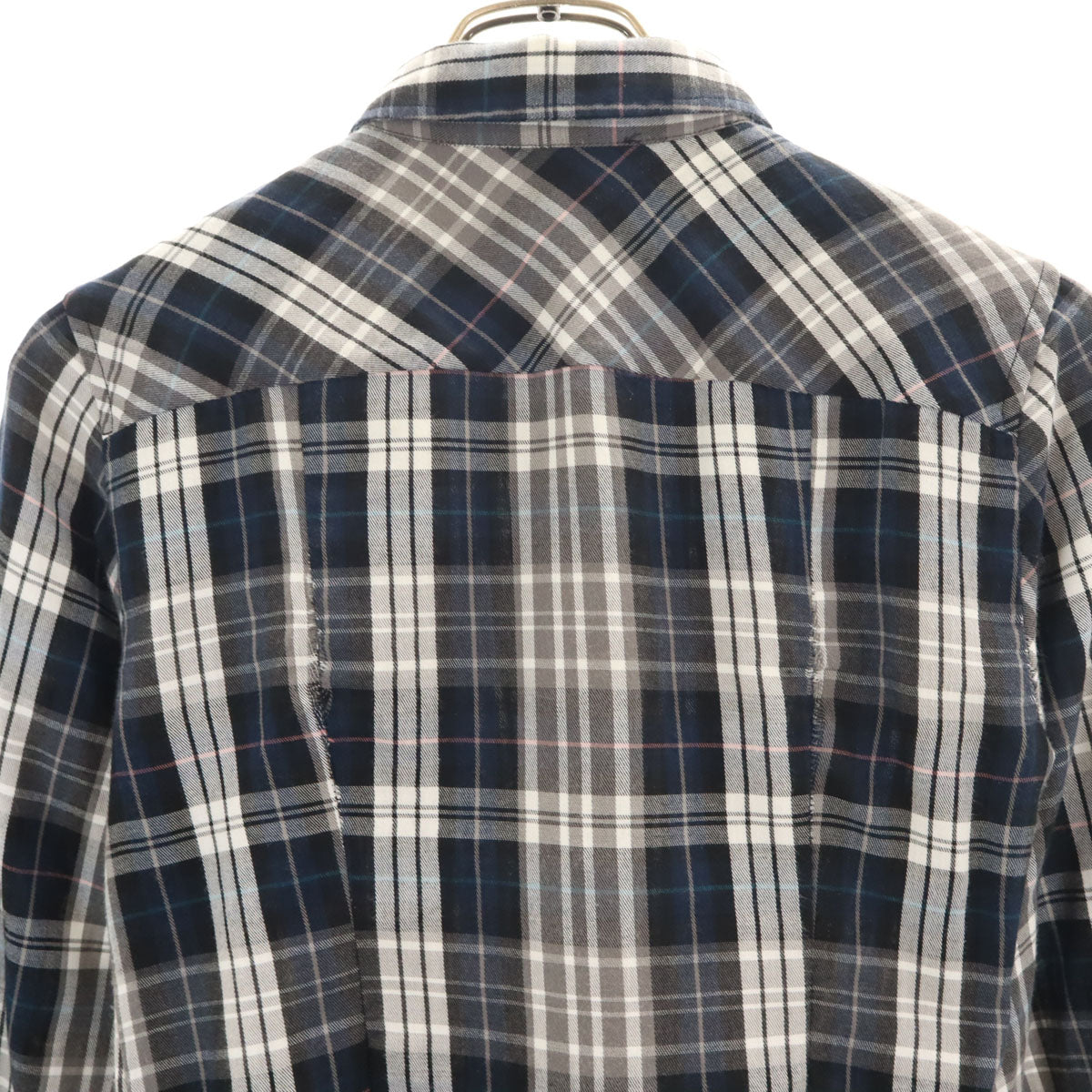 ARMANI EXCHANGE アルマーニエクスチェンジ チェック柄 長袖 シャツ XS 黒系 レディース