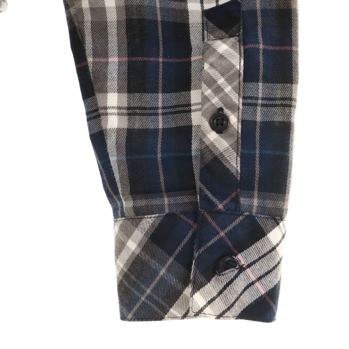 ARMANI EXCHANGE アルマーニエクスチェンジ チェック柄 長袖 シャツ XS 黒系 レディース