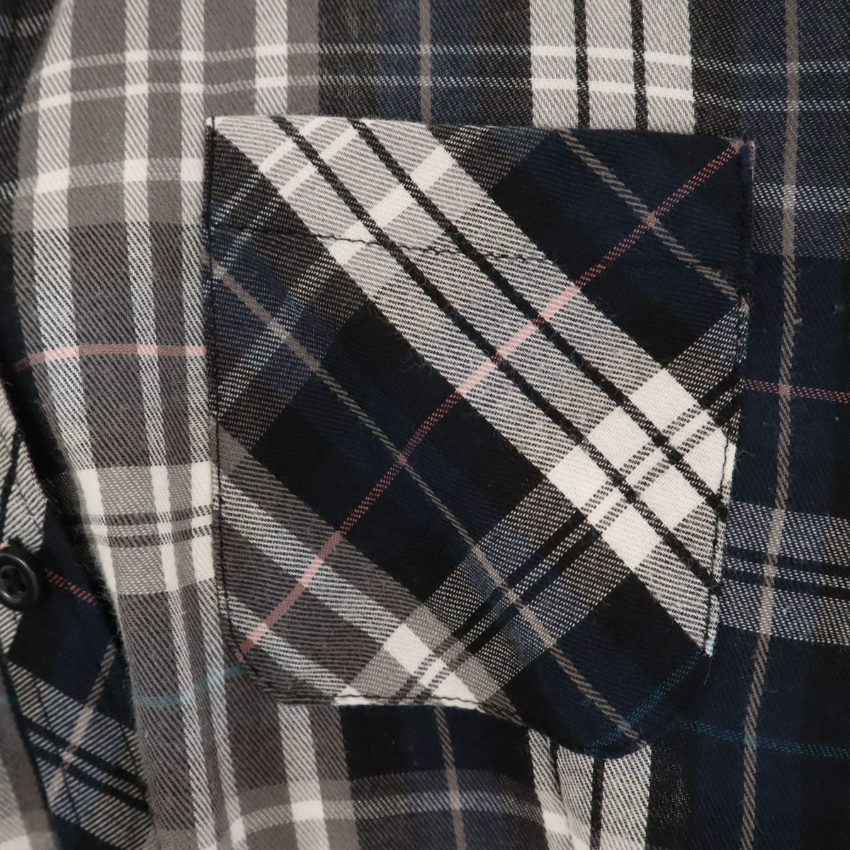 ARMANI EXCHANGE アルマーニエクスチェンジ チェック柄 長袖 シャツ XS 黒系 レディース