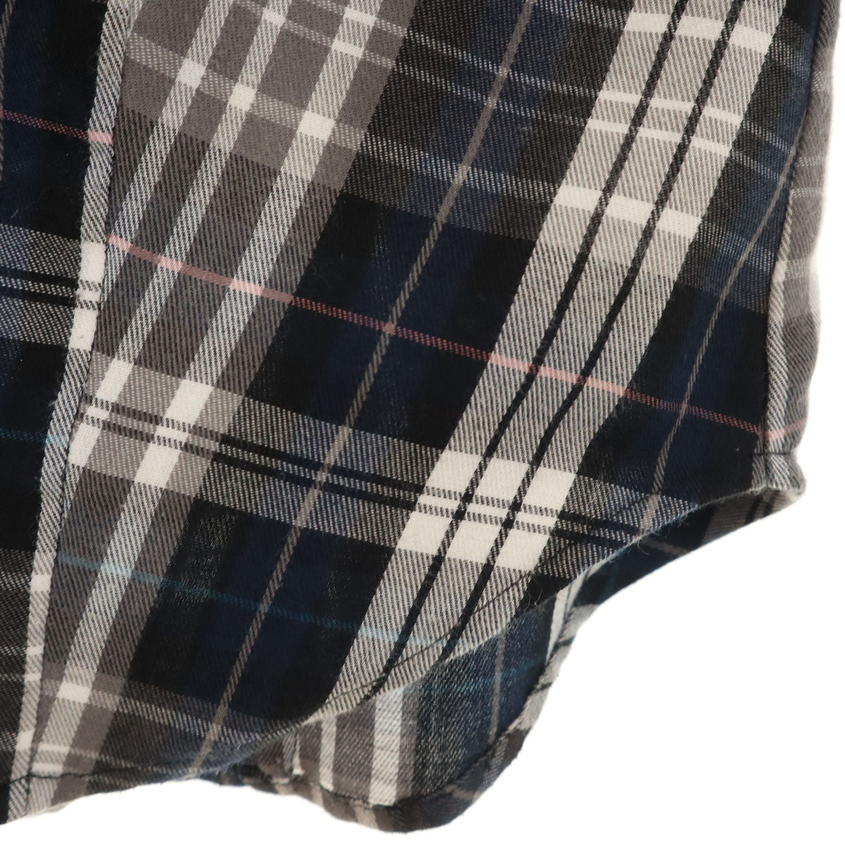 ARMANI EXCHANGE アルマーニエクスチェンジ チェック柄 長袖 シャツ XS 黒系 レディース