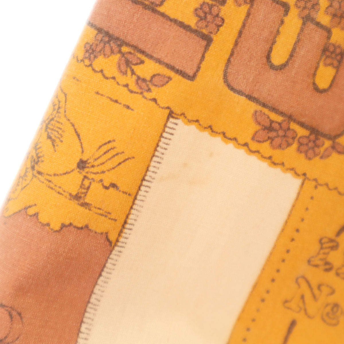 JP2 70s ヴィンテージ 総柄 長袖 シャツ XL イエロー系 メンズ