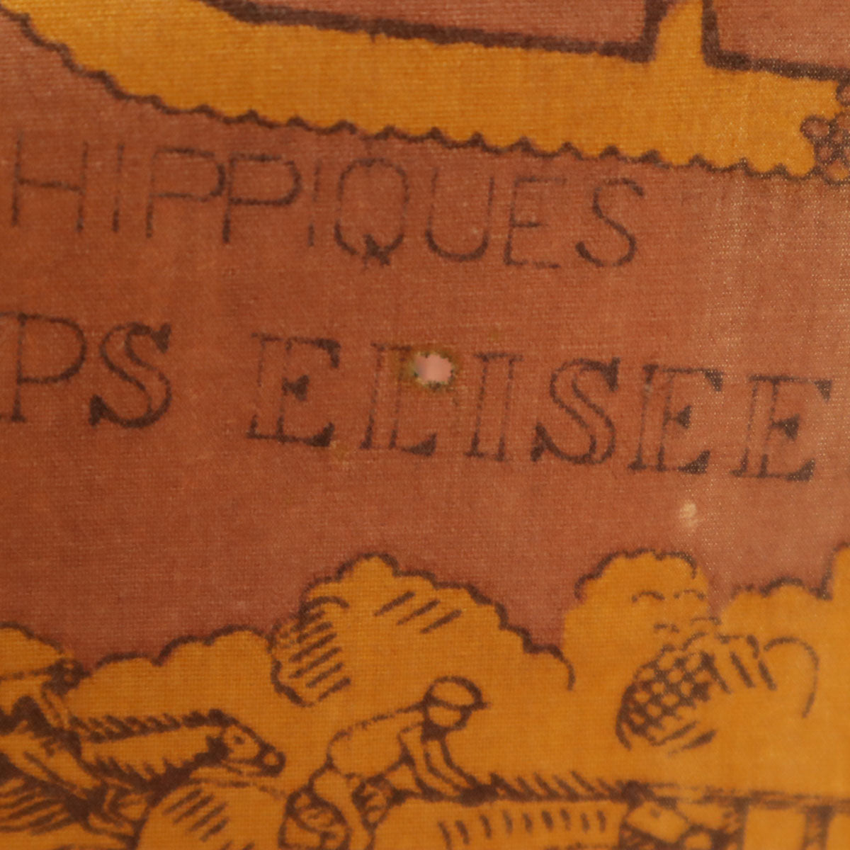 JP2 70s ヴィンテージ 総柄 長袖 シャツ XL イエロー系 メンズ