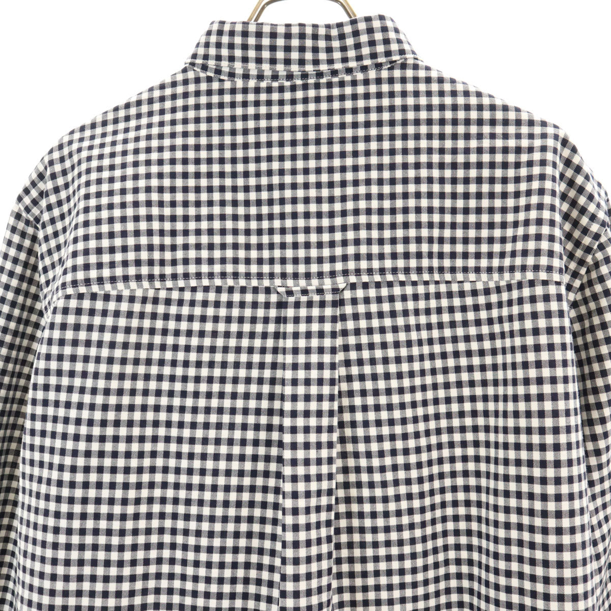 ami アミ ギンガムチェック柄 長袖 ボタンダウンシャツ 42 ホワイト メンズ